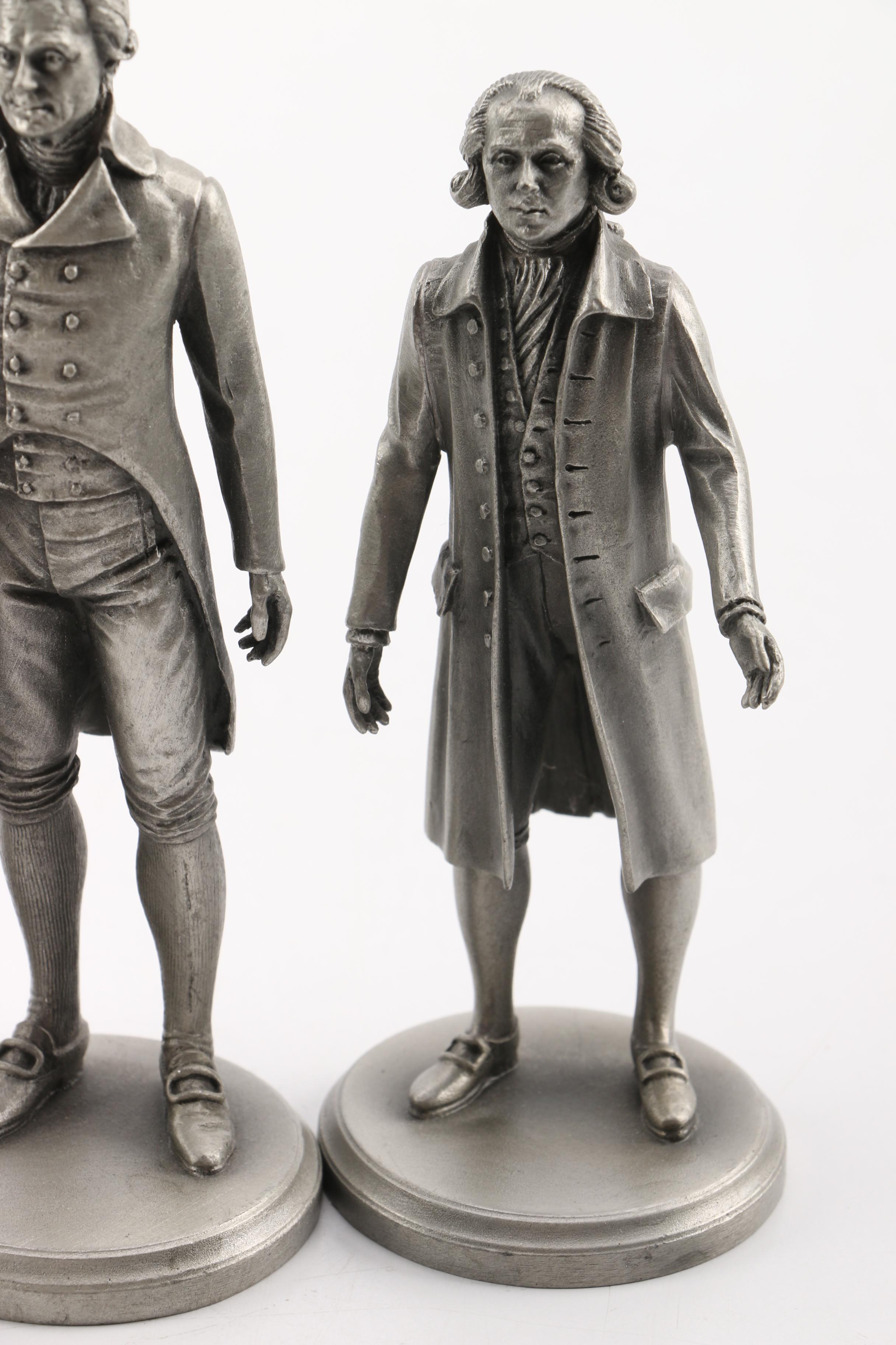 Lance Pewter President Figures including Washington, Adams, Jefferson, and Madis