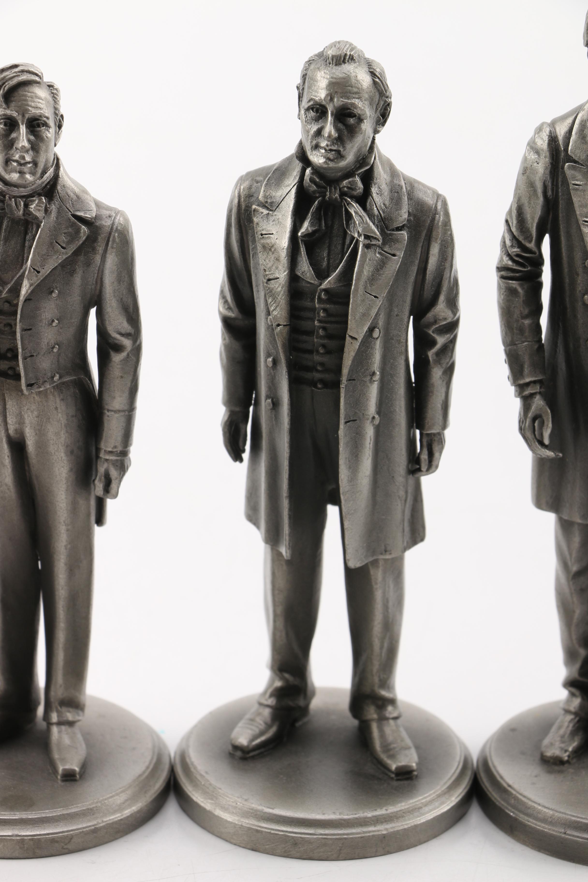 Lance Pewter President Figures Fillmore, Pierce, Buchanan, Lincoln
