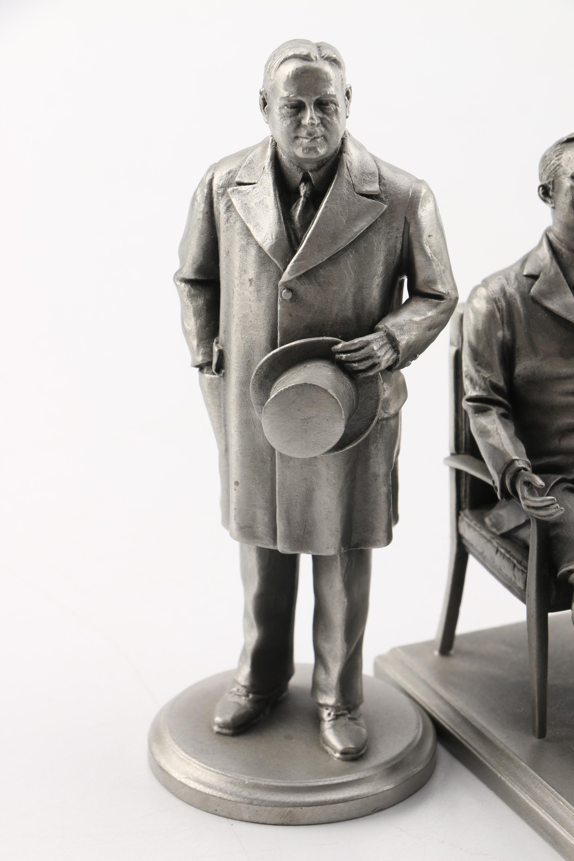 Lance Pewter Presidents Figures including Hoover, Roosevelt, and Truman
