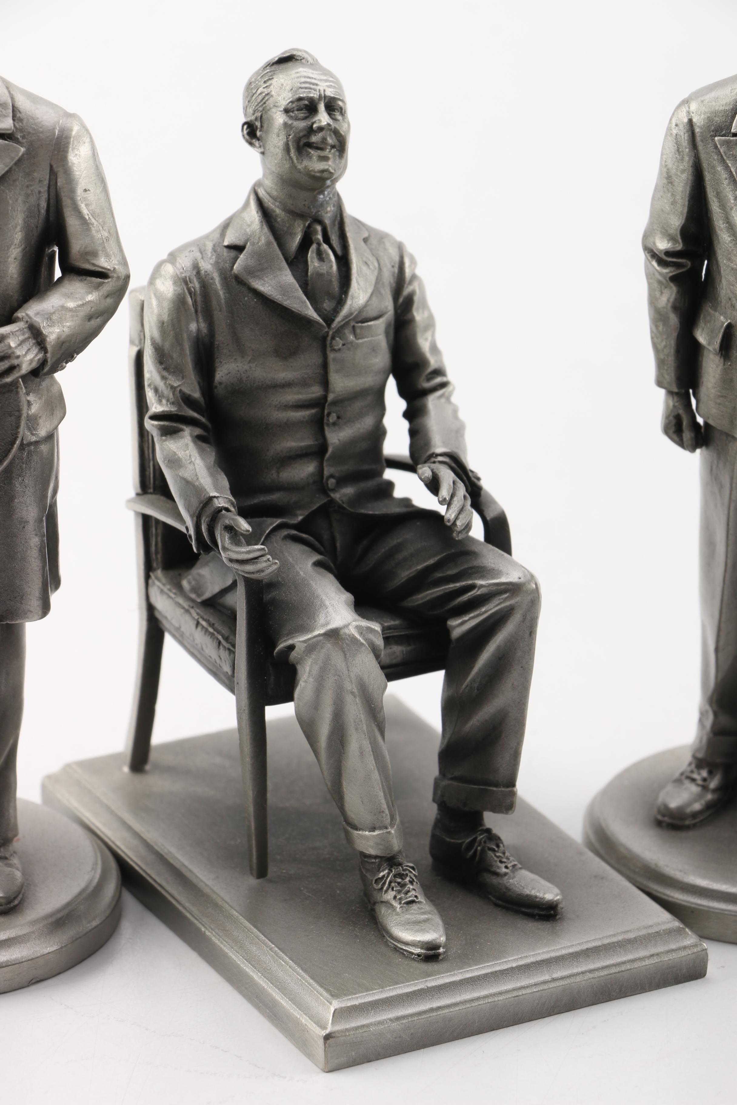 Lance Pewter Presidents Figures including Hoover, Roosevelt, and Truman