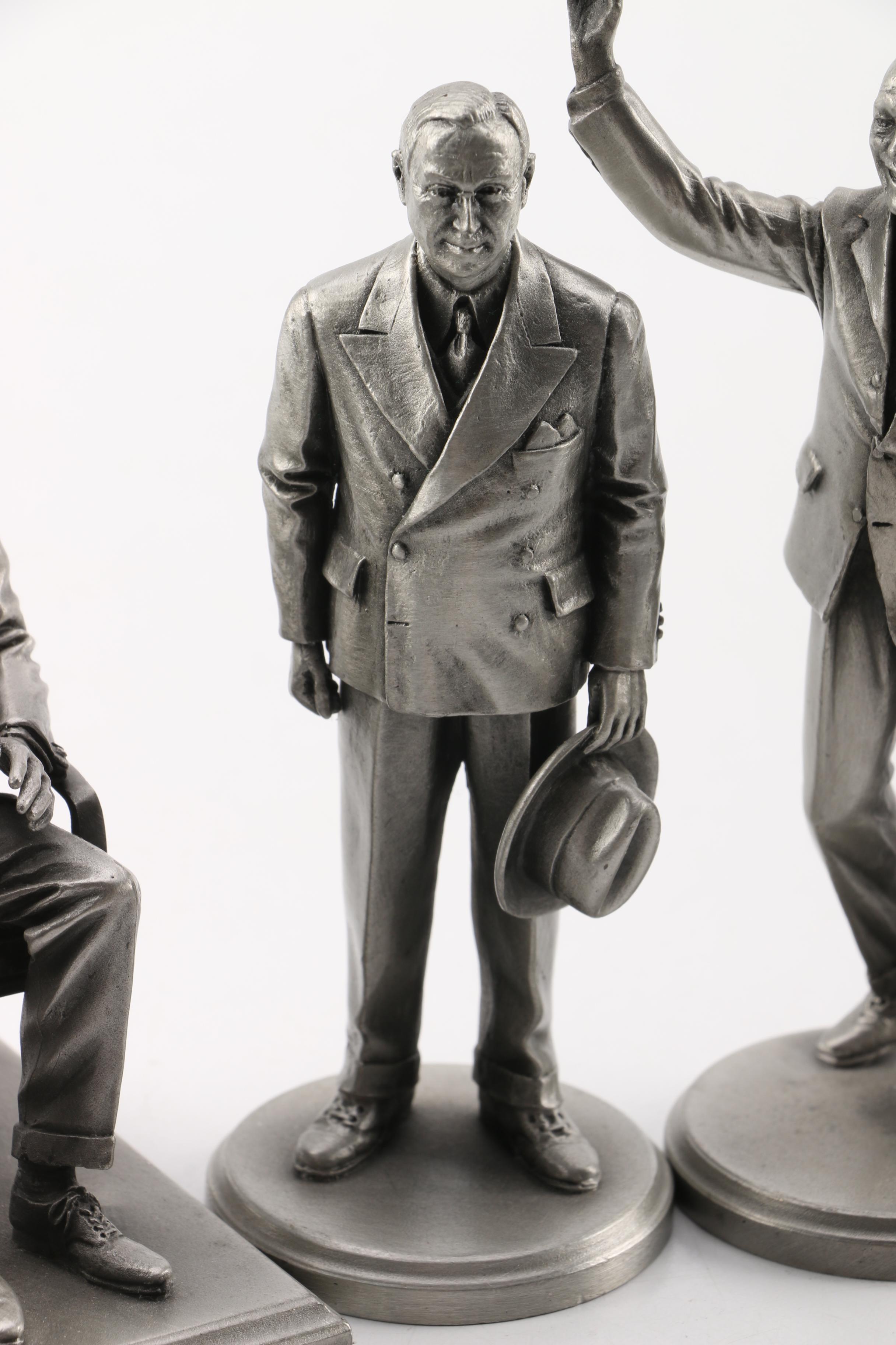 Lance Pewter Presidents Figures including Hoover, Roosevelt, and Truman
