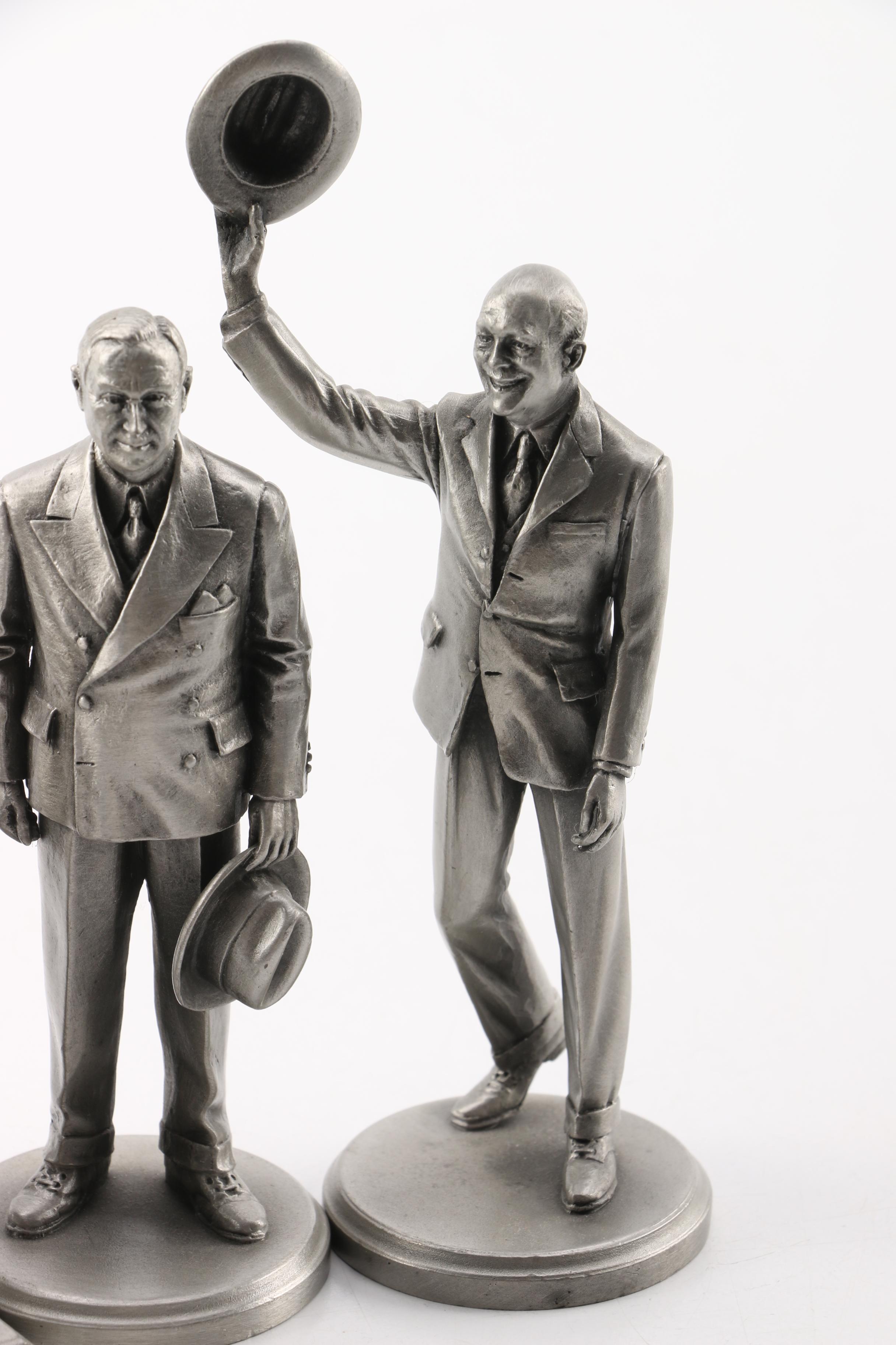 Lance Pewter Presidents Figures including Hoover, Roosevelt, and Truman
