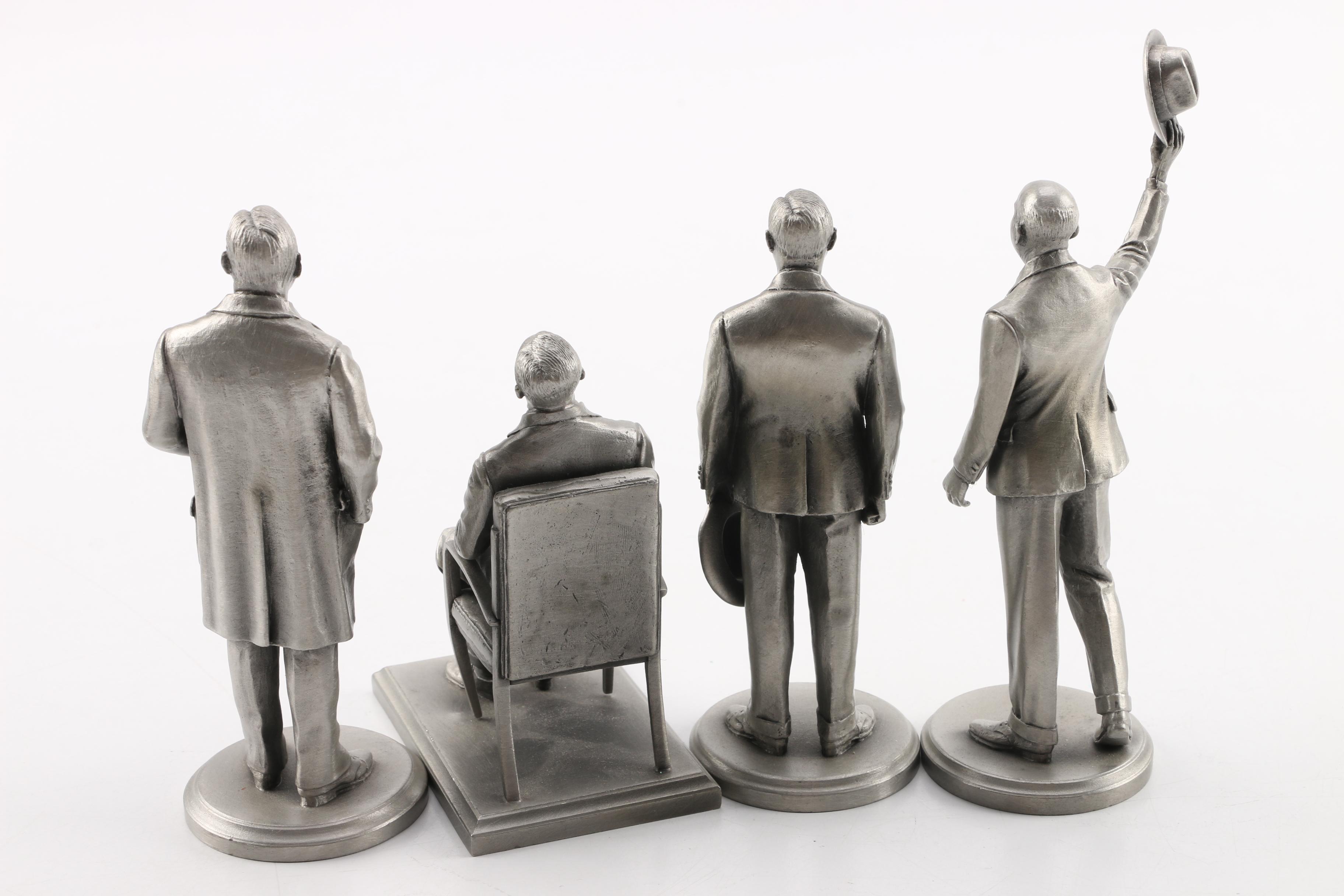 Lance Pewter Presidents Figures including Hoover, Roosevelt, and Truman