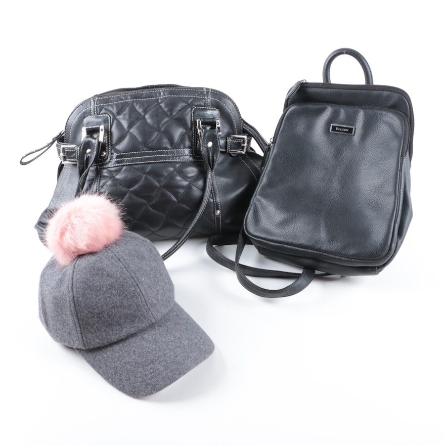 Two Handbags and Asos Hat