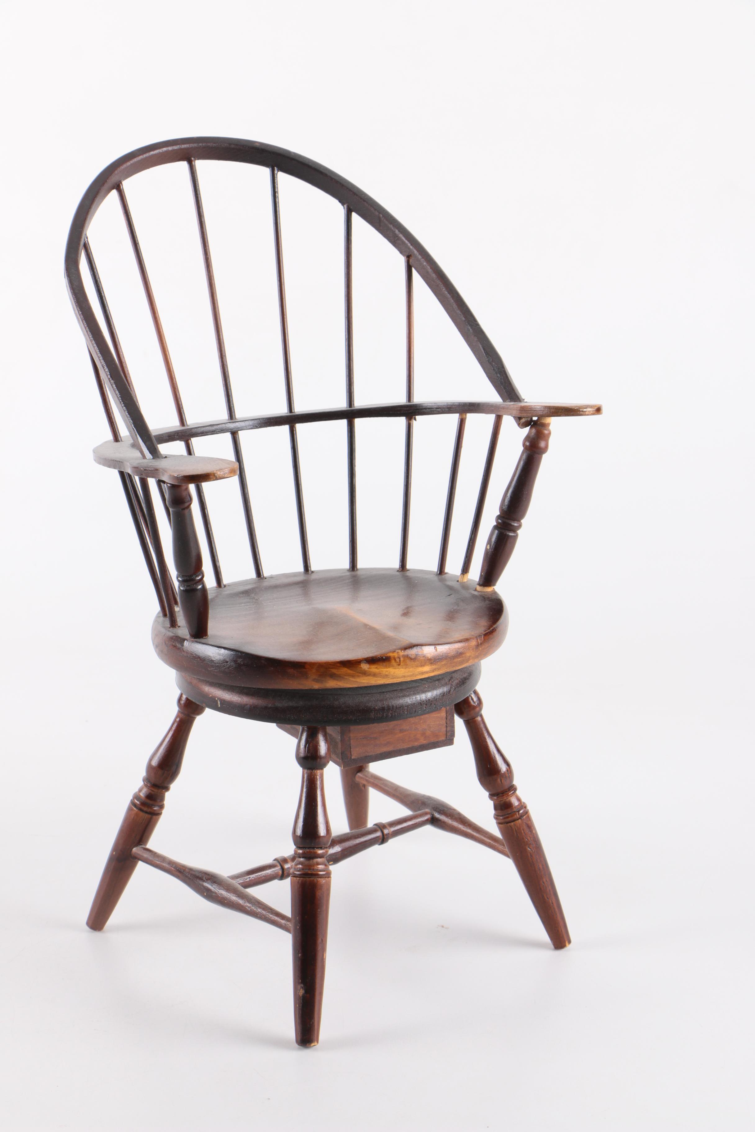 Windsor Chairs and Bench for 18 Inch Dolls