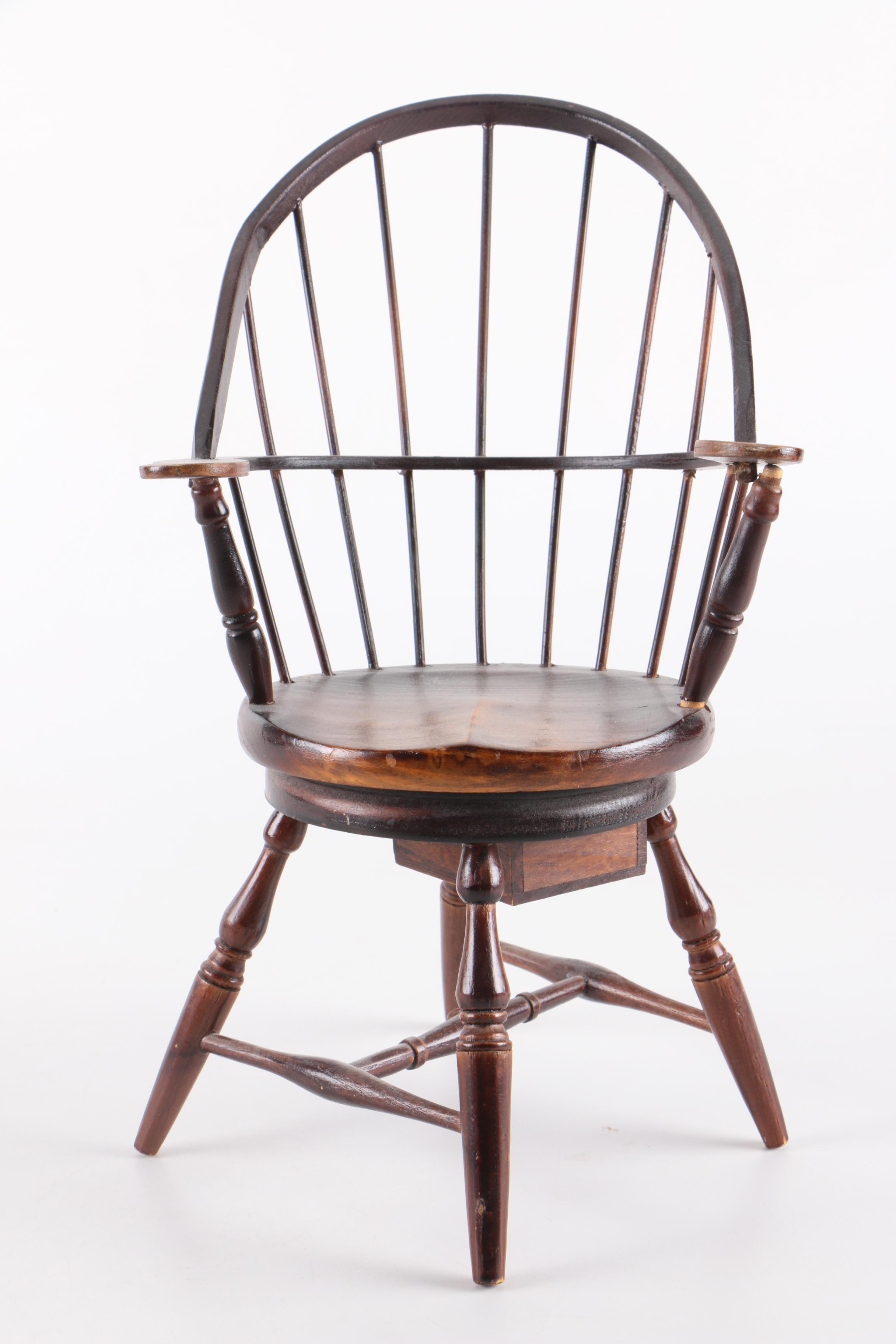 Windsor Chairs and Bench for 18 Inch Dolls