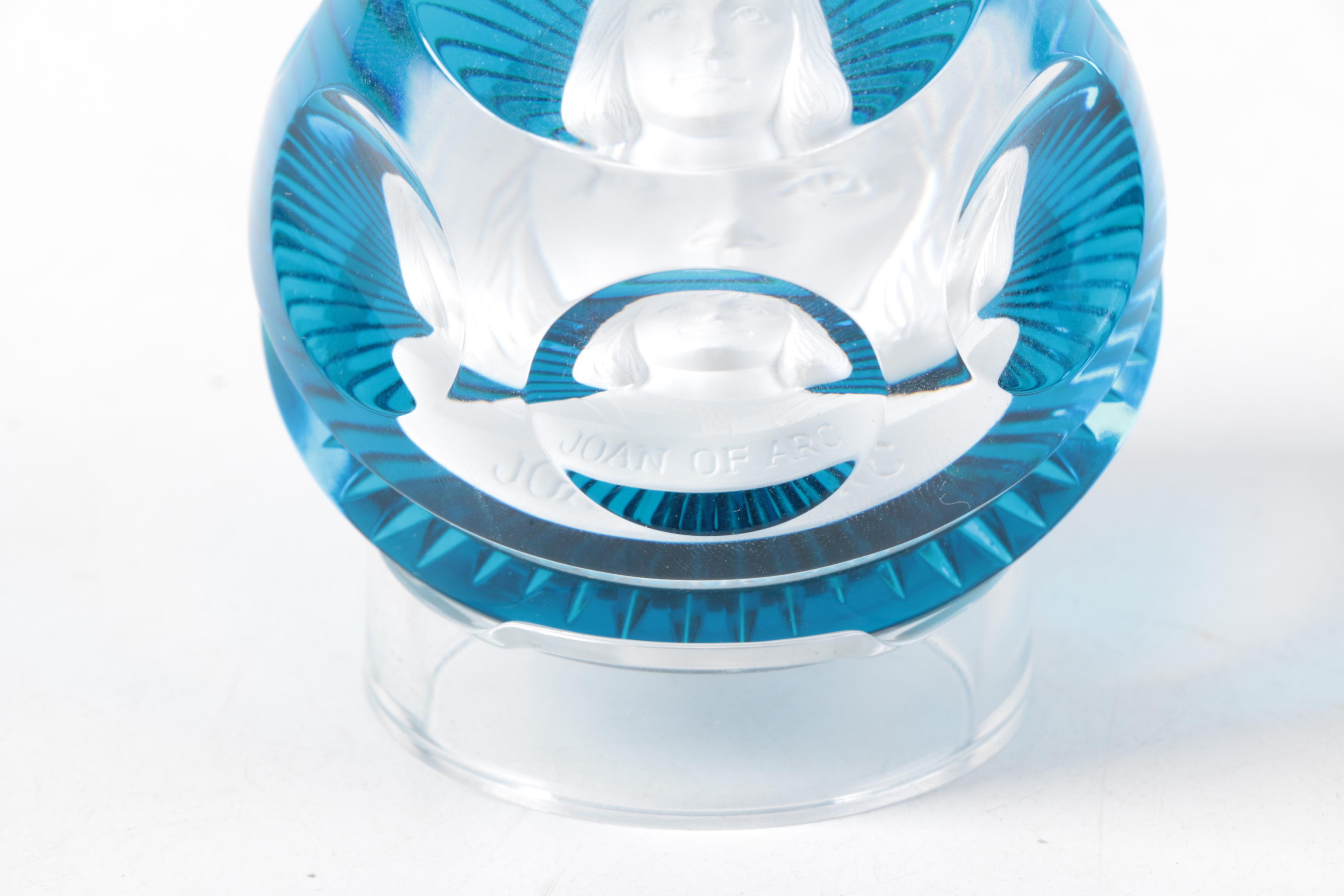 Baccarat Joan of Arc Paper Weight