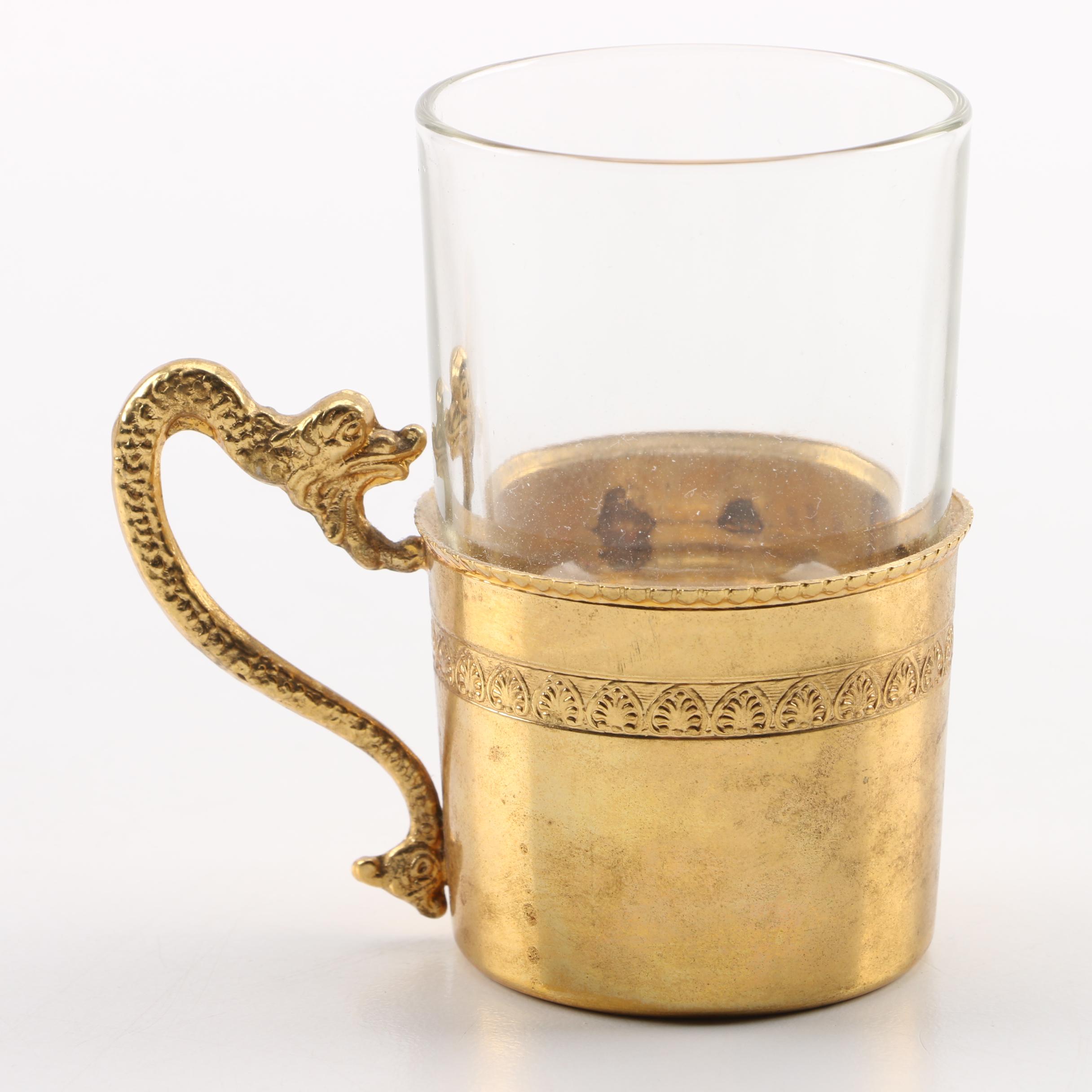 Shot Glasses with Metal Frames