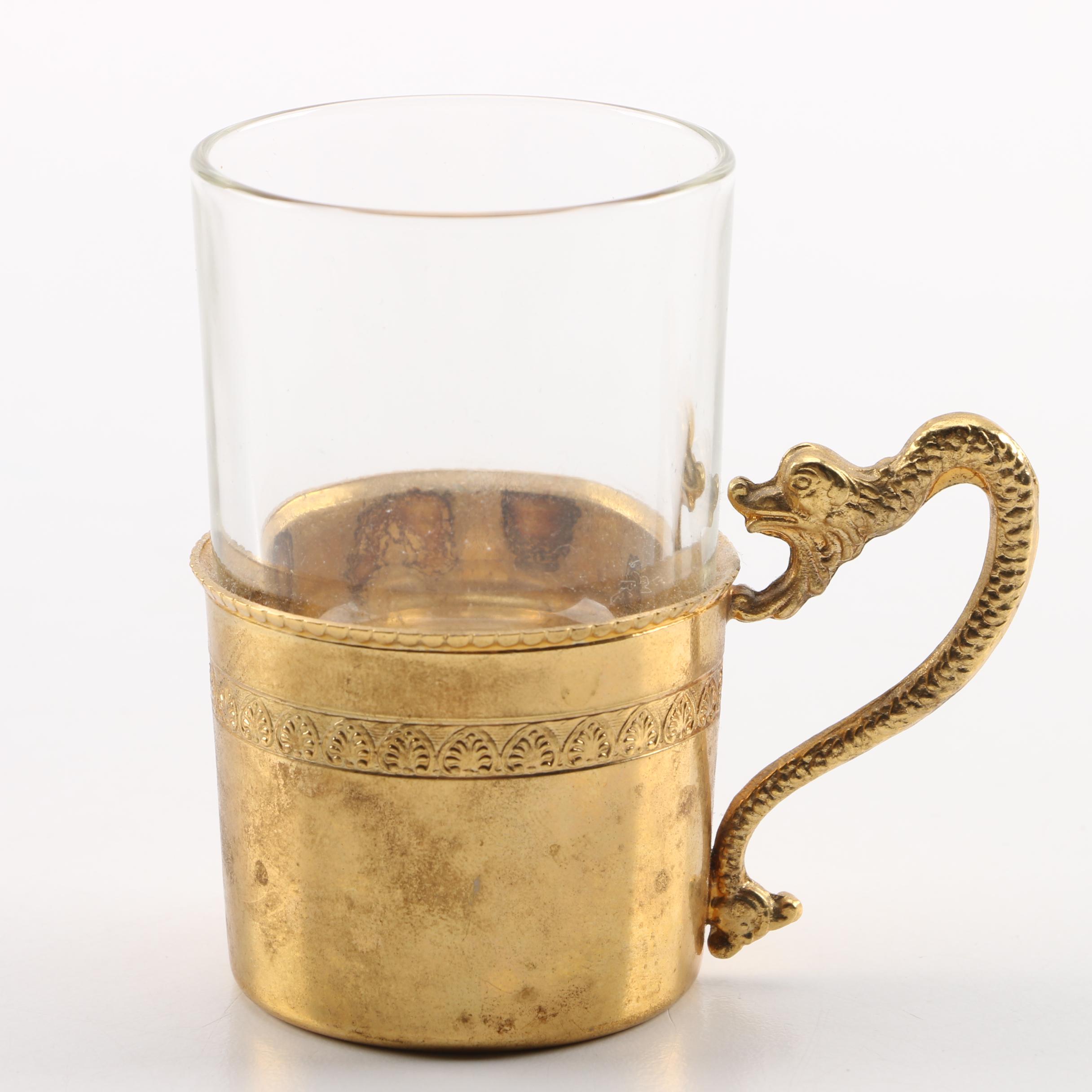 Shot Glasses with Metal Frames