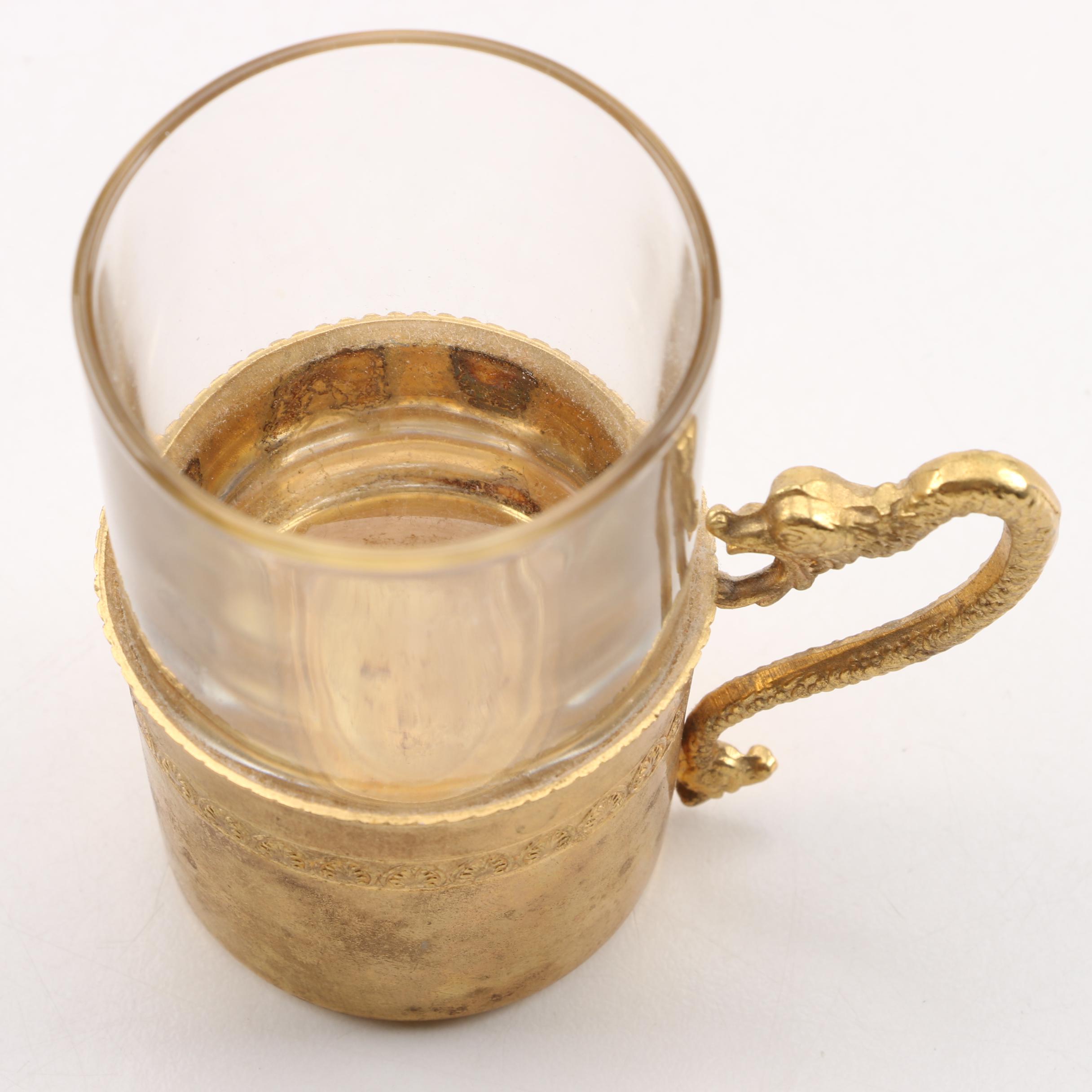 Shot Glasses with Metal Frames