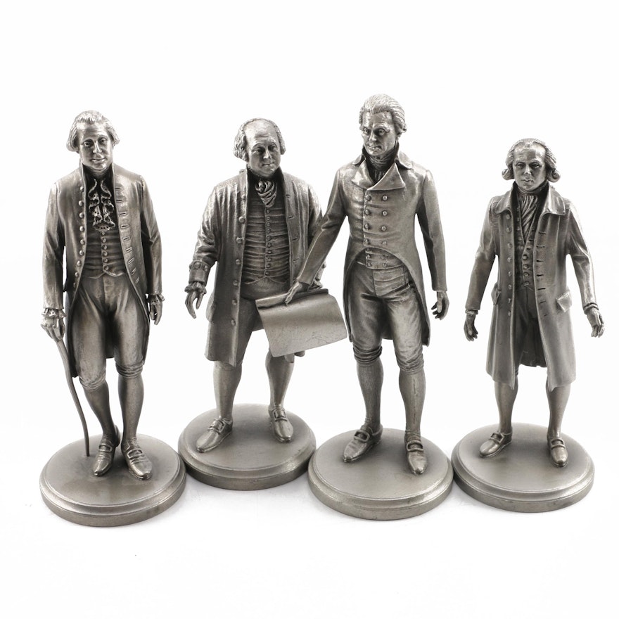 Lance Pewter President Figures including Washington, Adams, Jefferson, and Madis