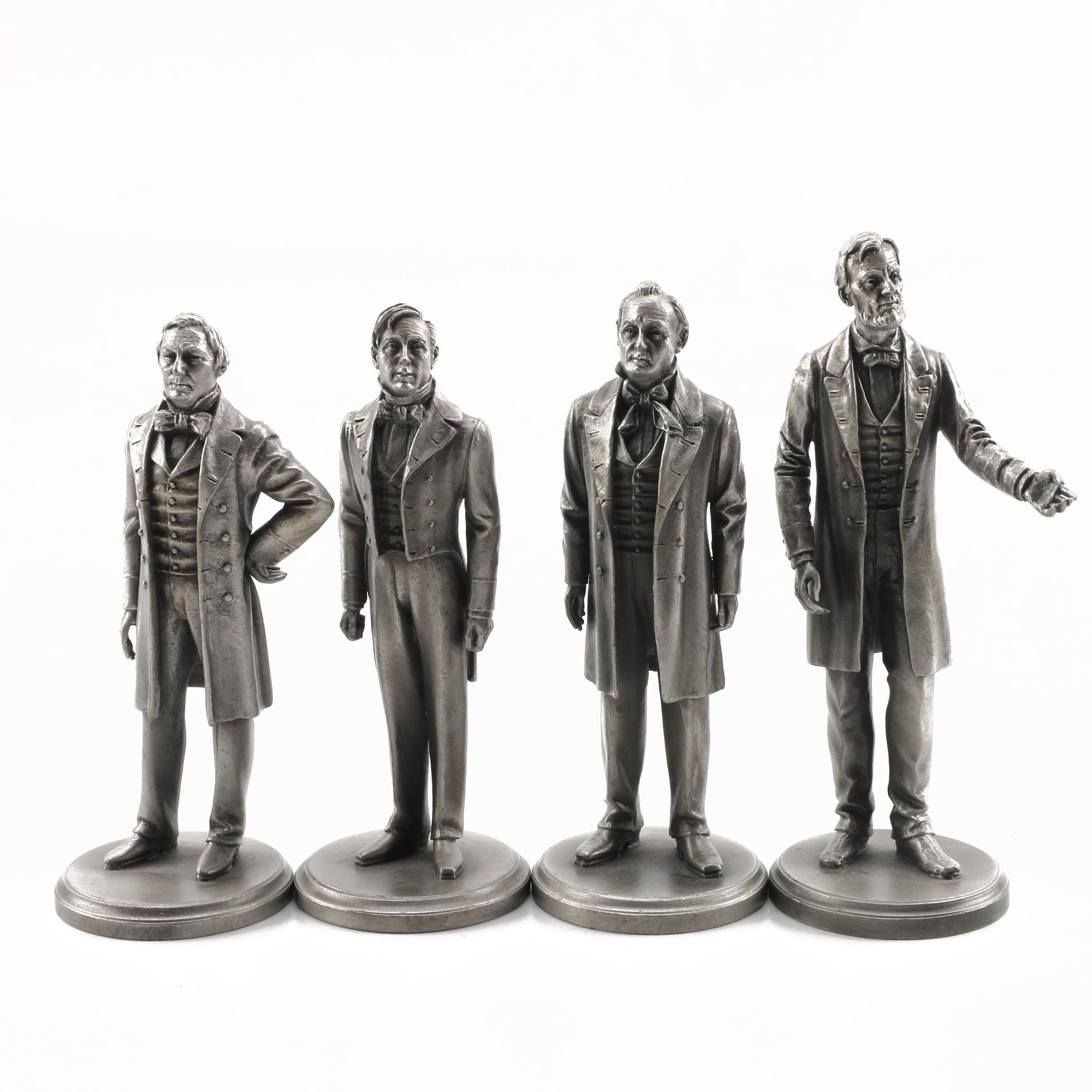 Lance Pewter President Figures Fillmore, Pierce, Buchanan, Lincoln