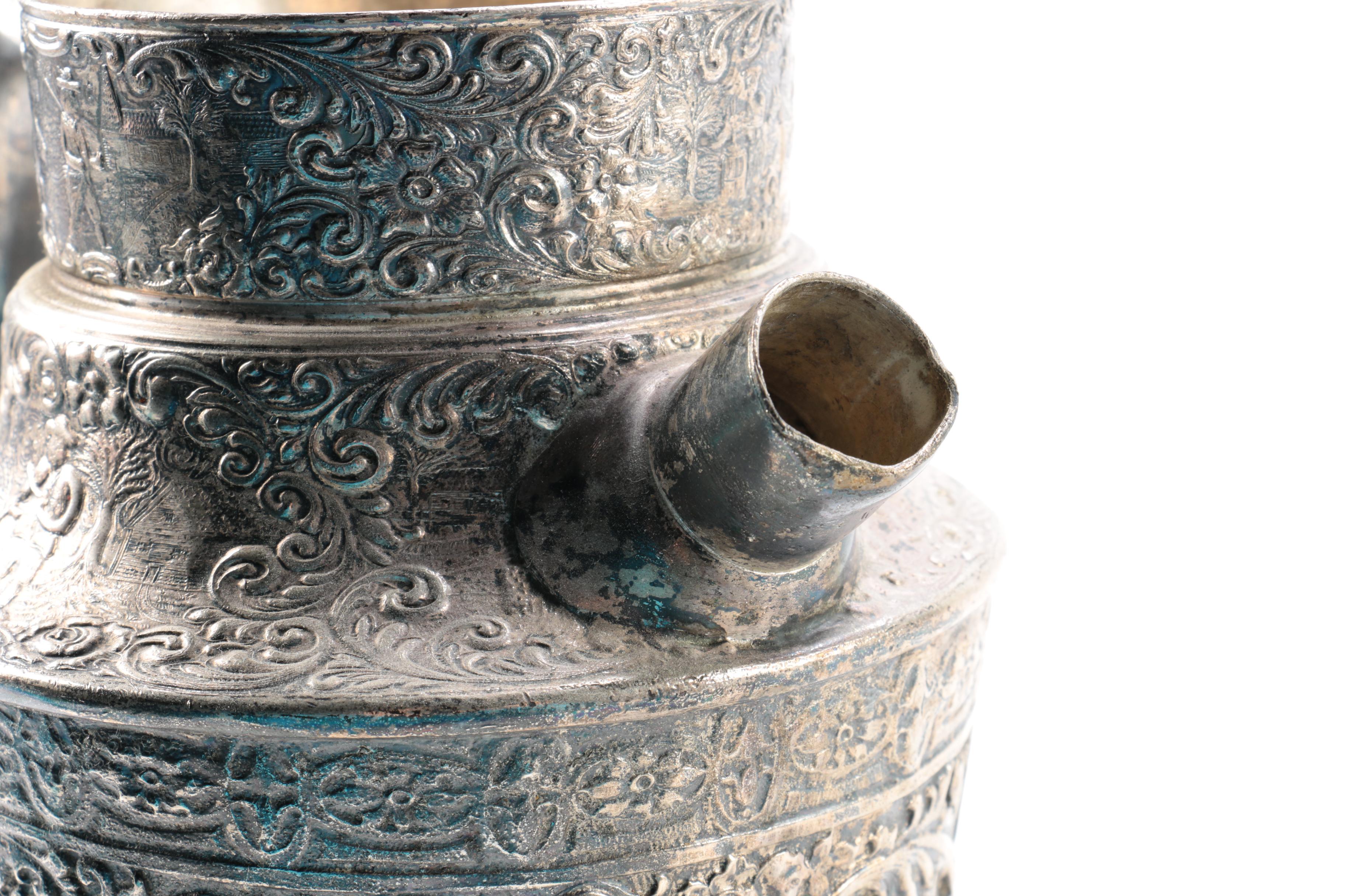 Barbour Silver Plate Co. Silver Plate Embossed Martini Shaker