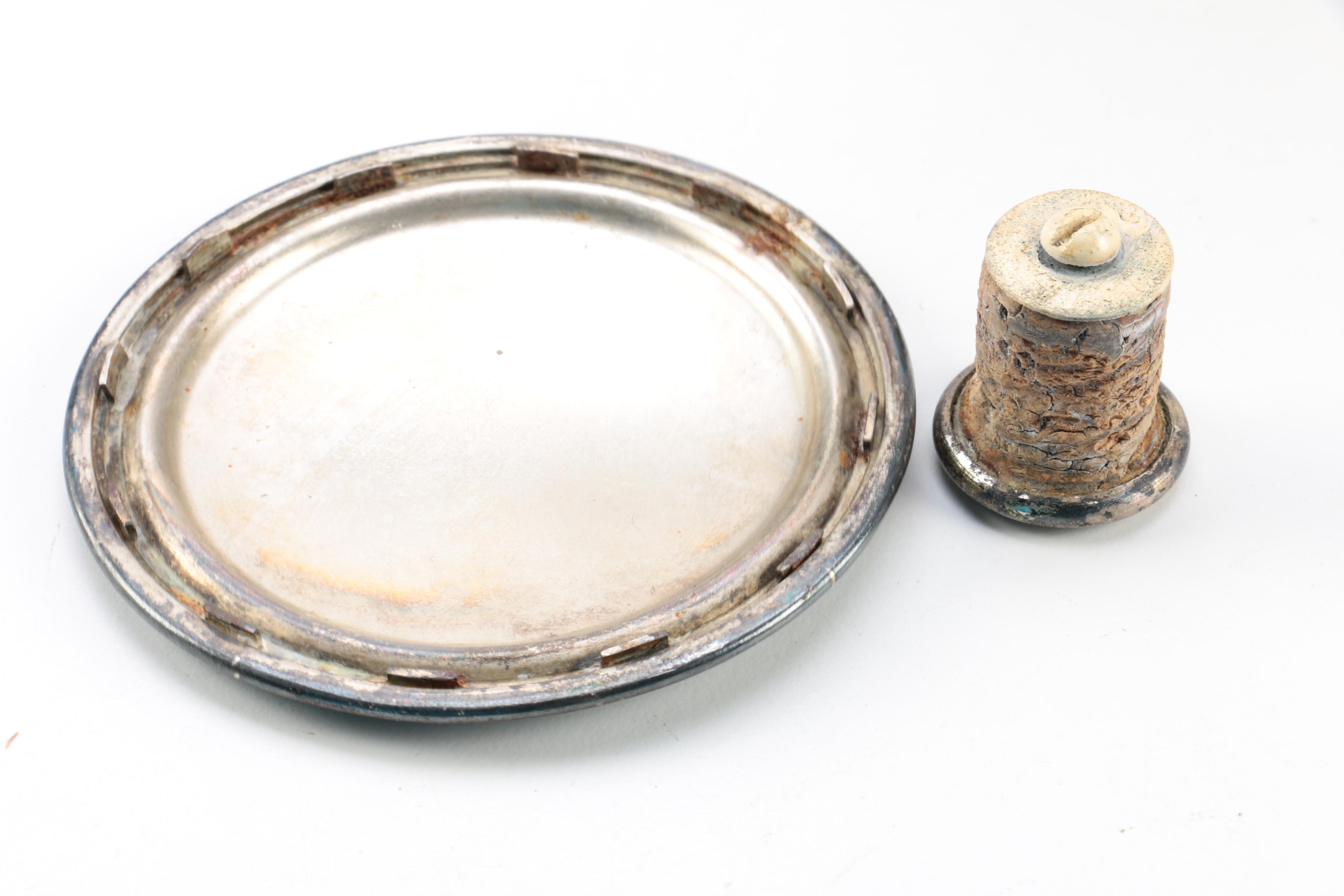 Barbour Silver Plate Co. Silver Plate Embossed Martini Shaker