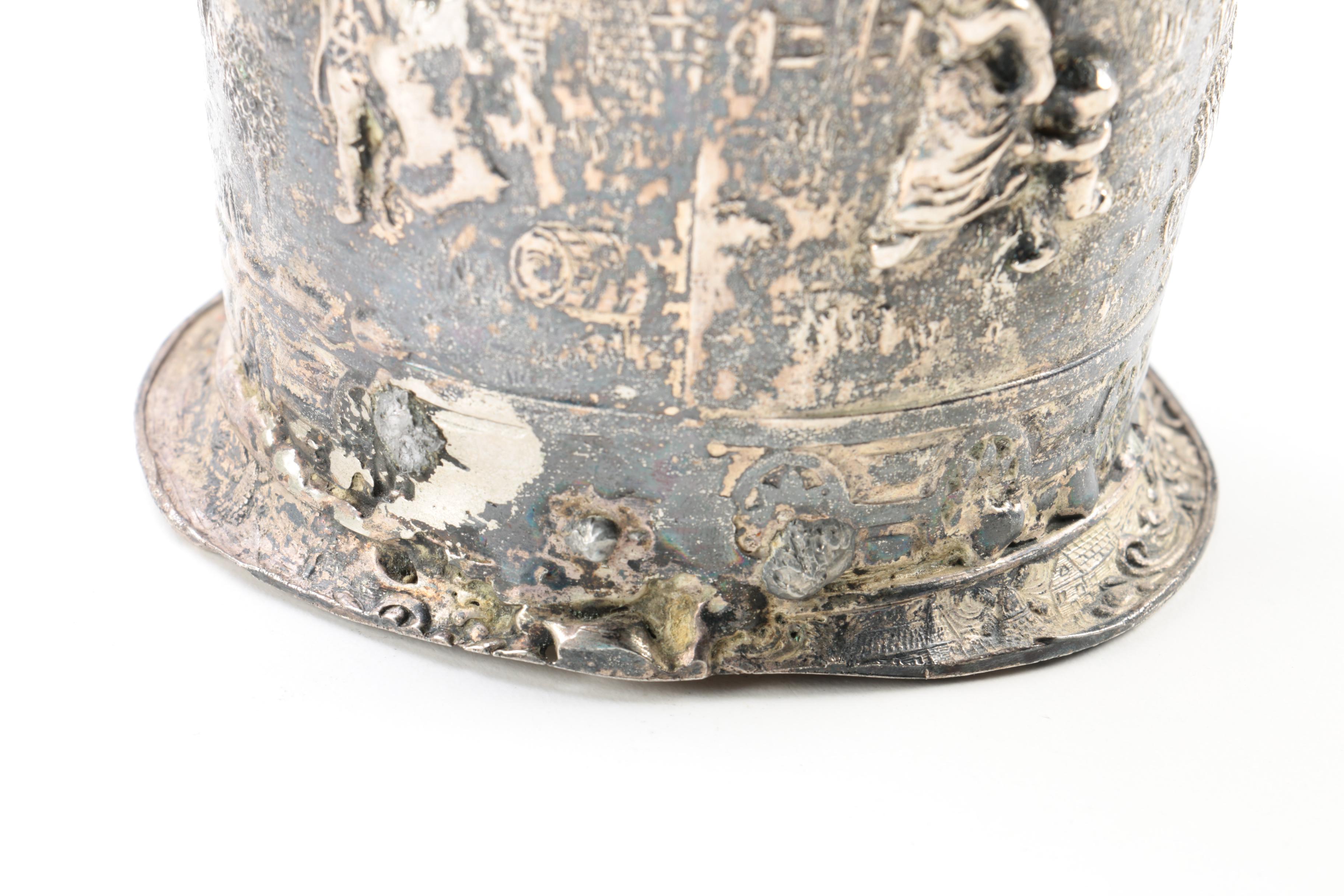 Barbour Silver Plate Co. Silver Plate Embossed Martini Shaker