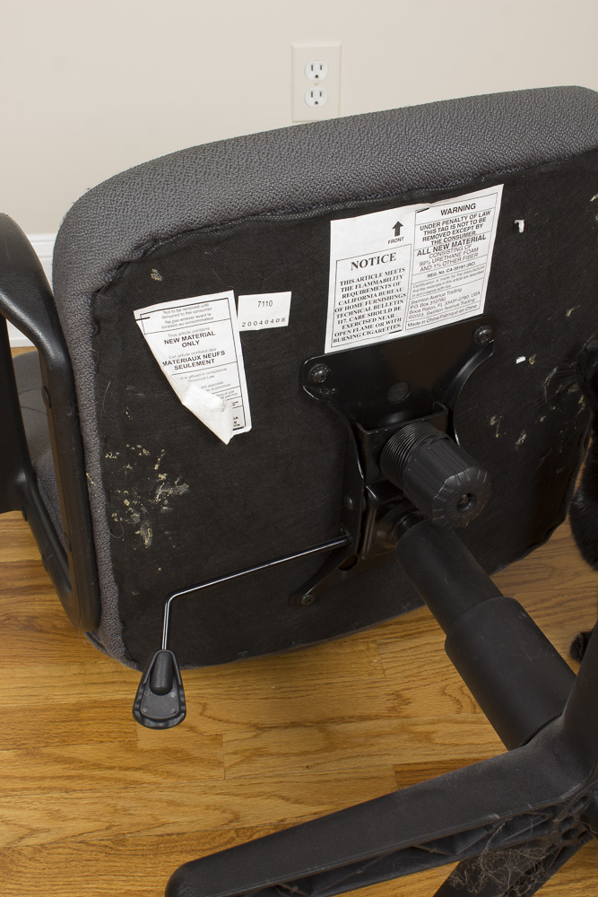 Gray-Upholstered Rolling Office Chair by Swinton Avenue Trading