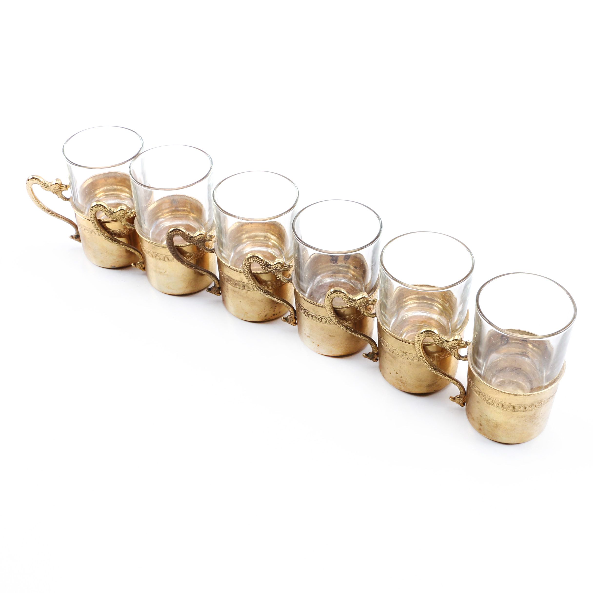Shot Glasses with Metal Frames