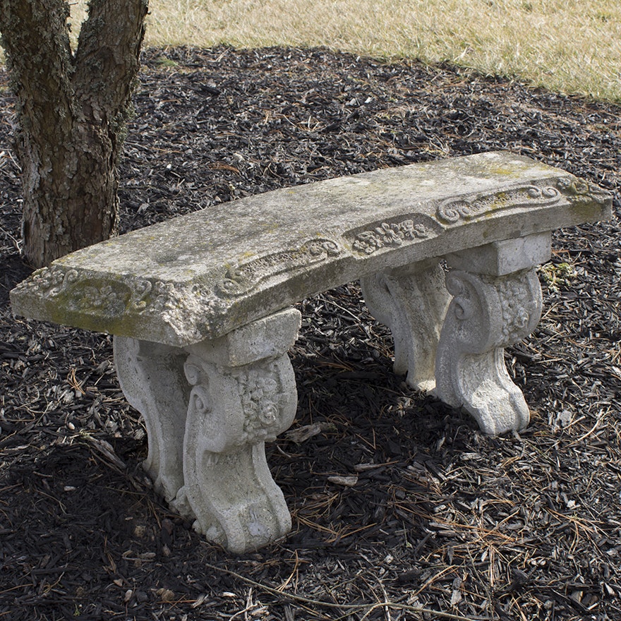 Concrete Garden Bench