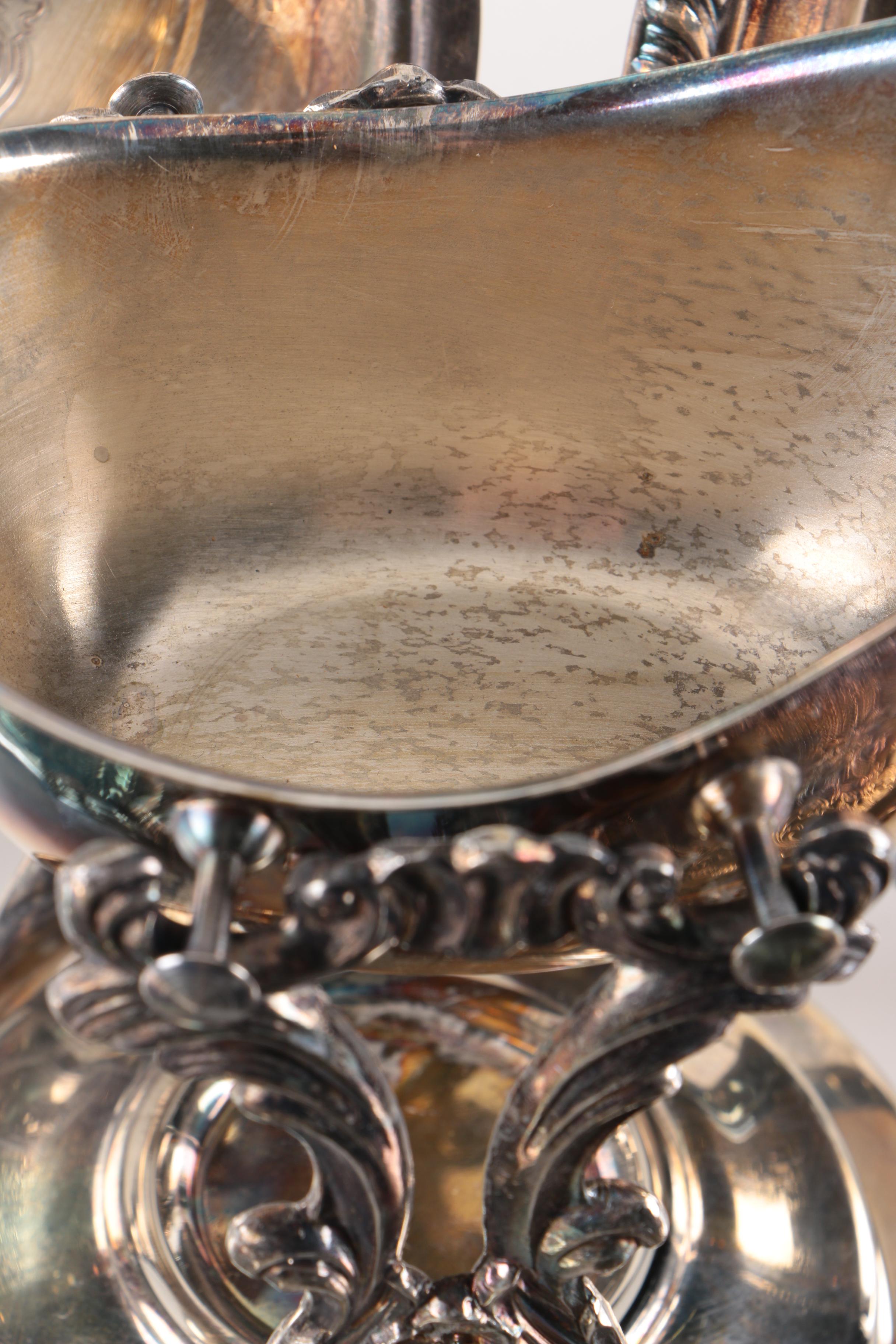 International Silver Co. Silver Plate Platter and Other Silver Plate and Crystal