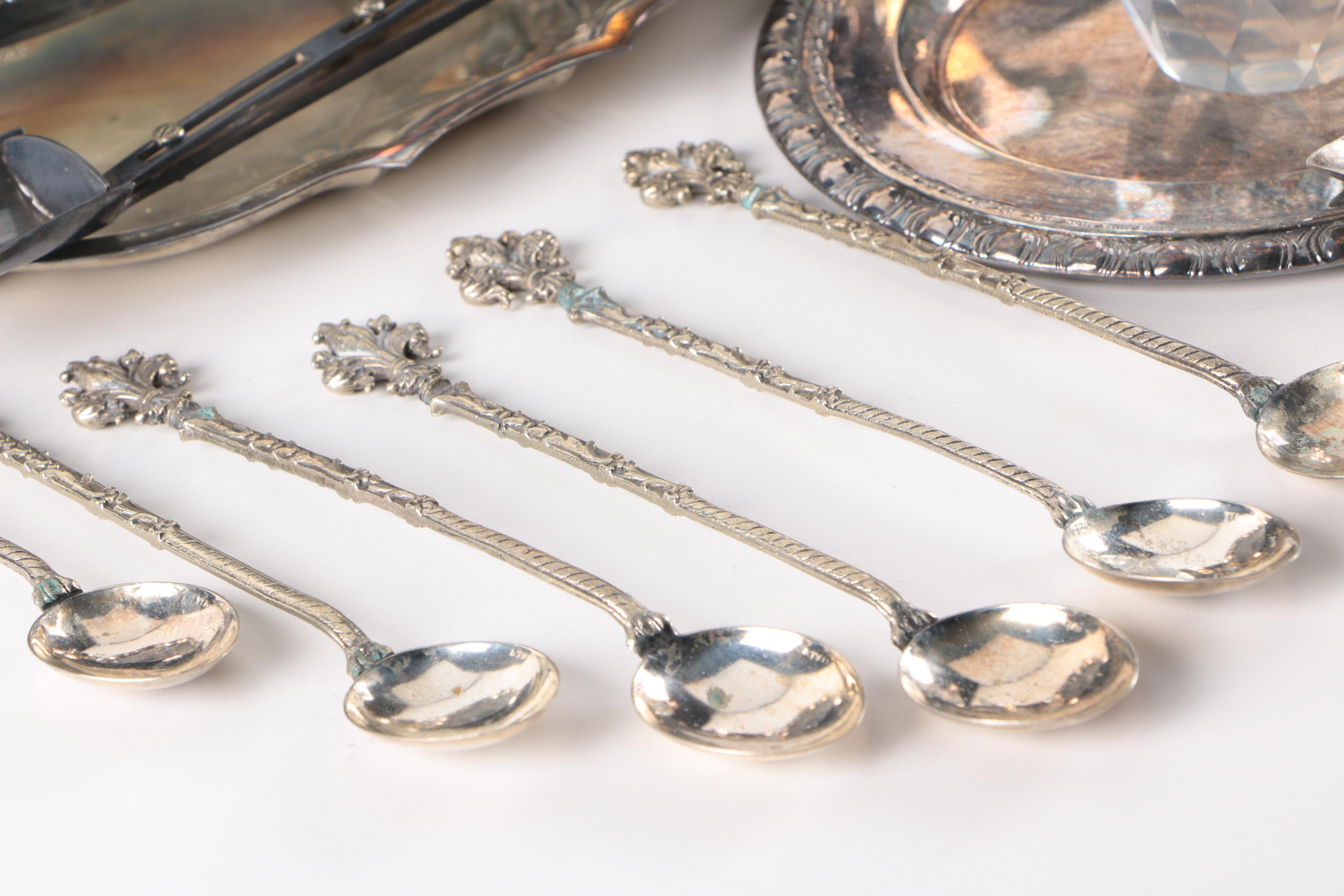 International Silver Co. Silver Plate Platter and Other Silver Plate and Crystal