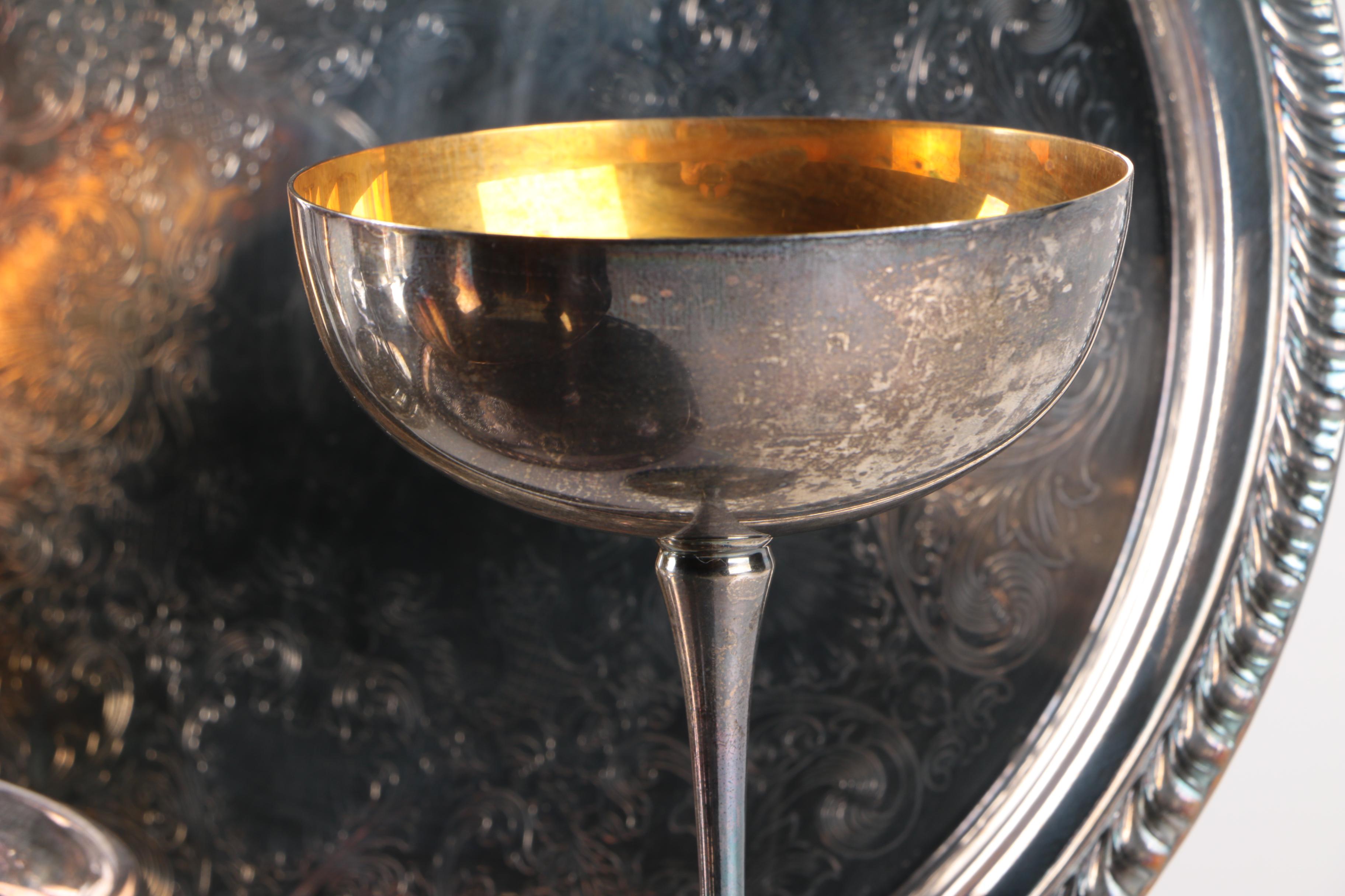 International Silver Co. Silver Plate Platter and Other Silver Plate and Crystal