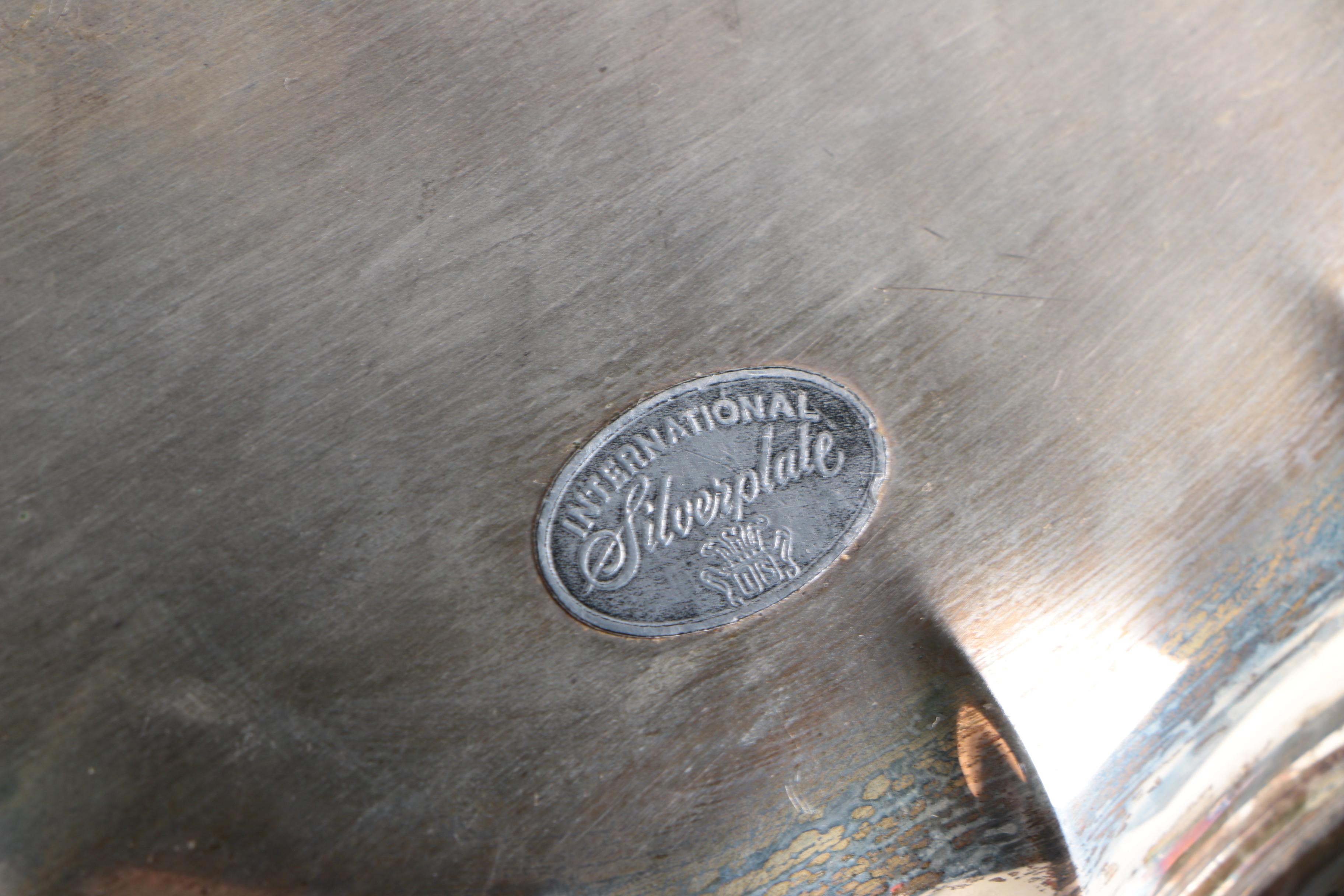 International Silver Co. Silver Plate Platter and Other Silver Plate and Crystal