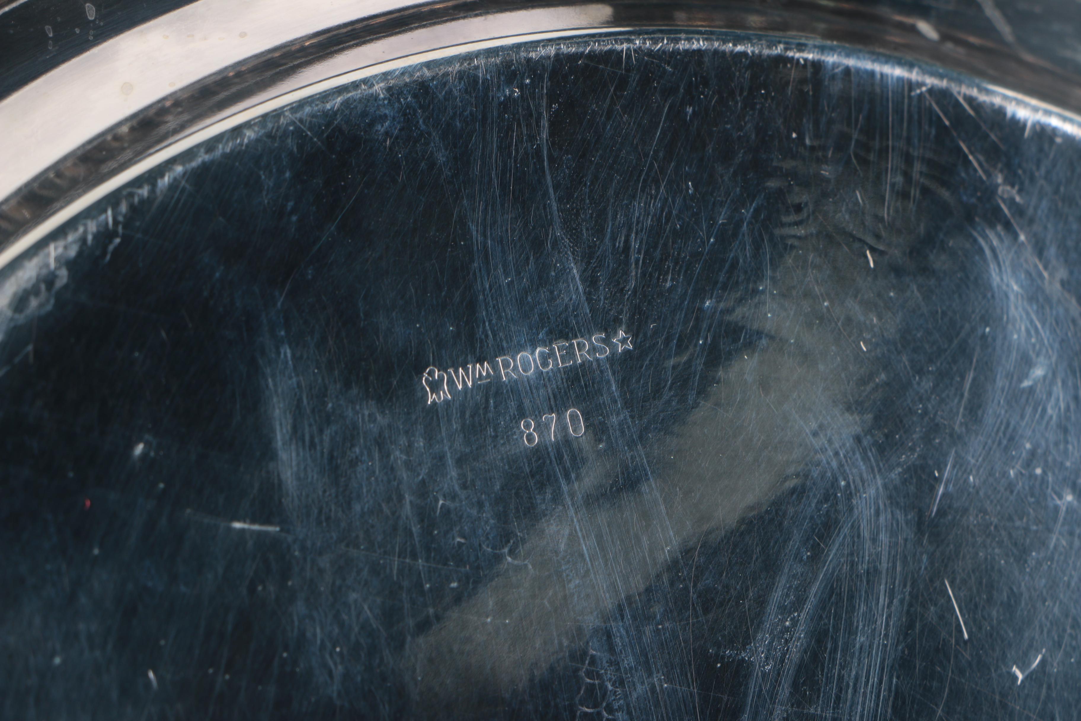 International Silver Co. Silver Plate Platter and Other Silver Plate and Crystal