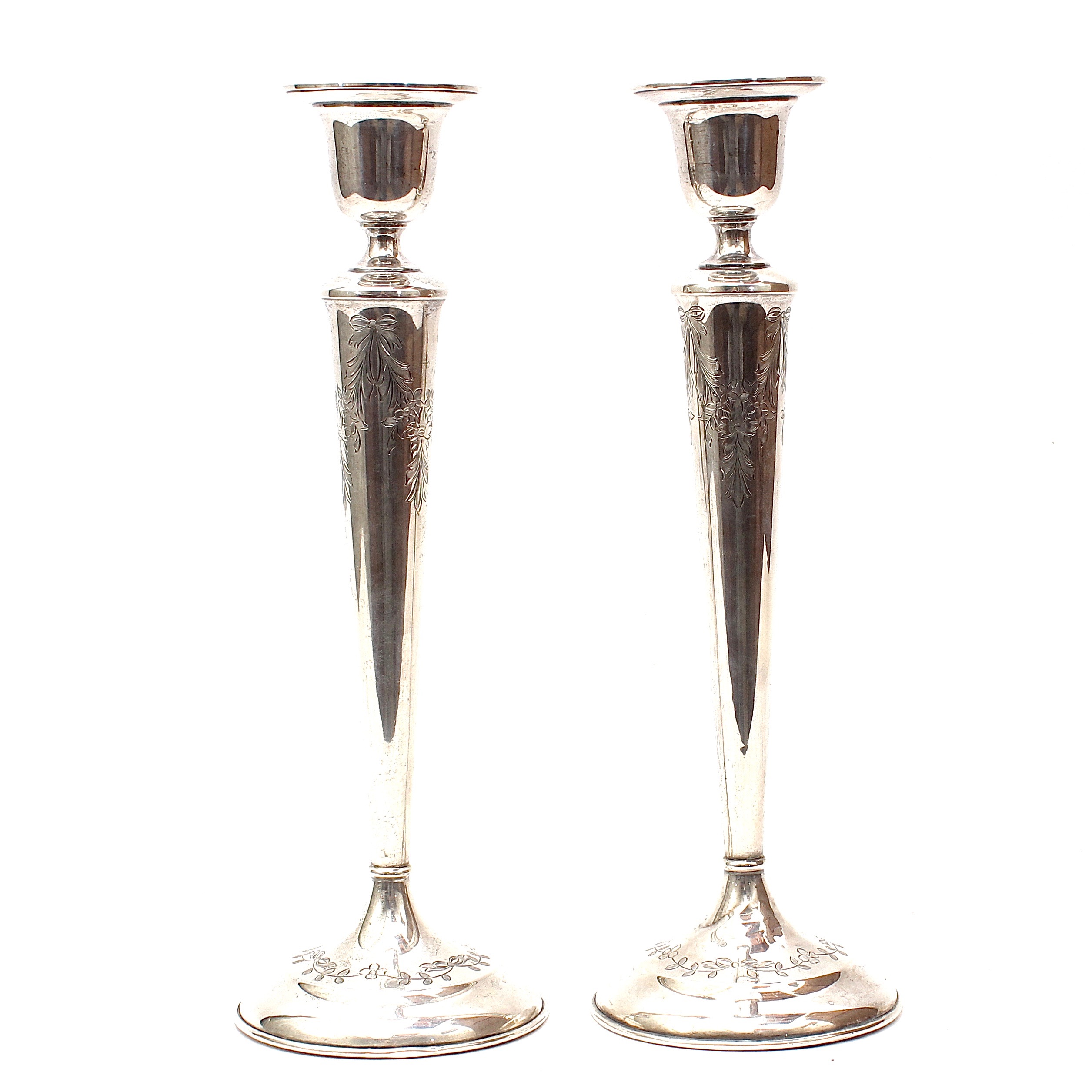 Vintage Matthews Company Weighted Sterling Silver Candlesticks EBTH