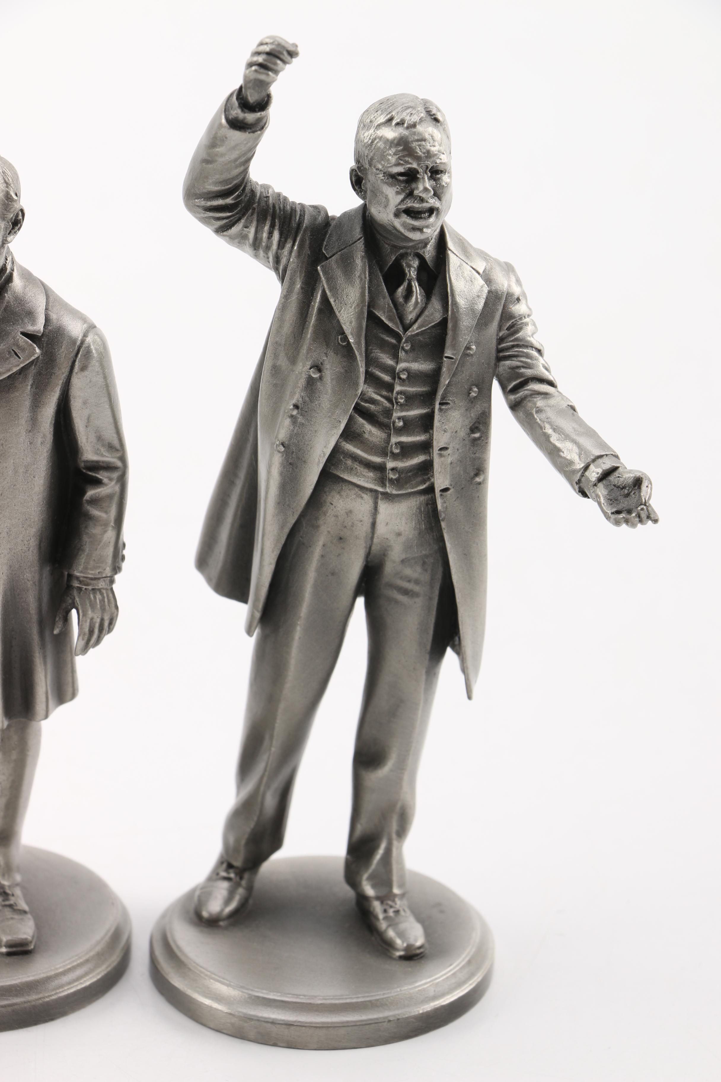 Lance Pewter President Figurines including Cleveland, Harrison, and McKinley