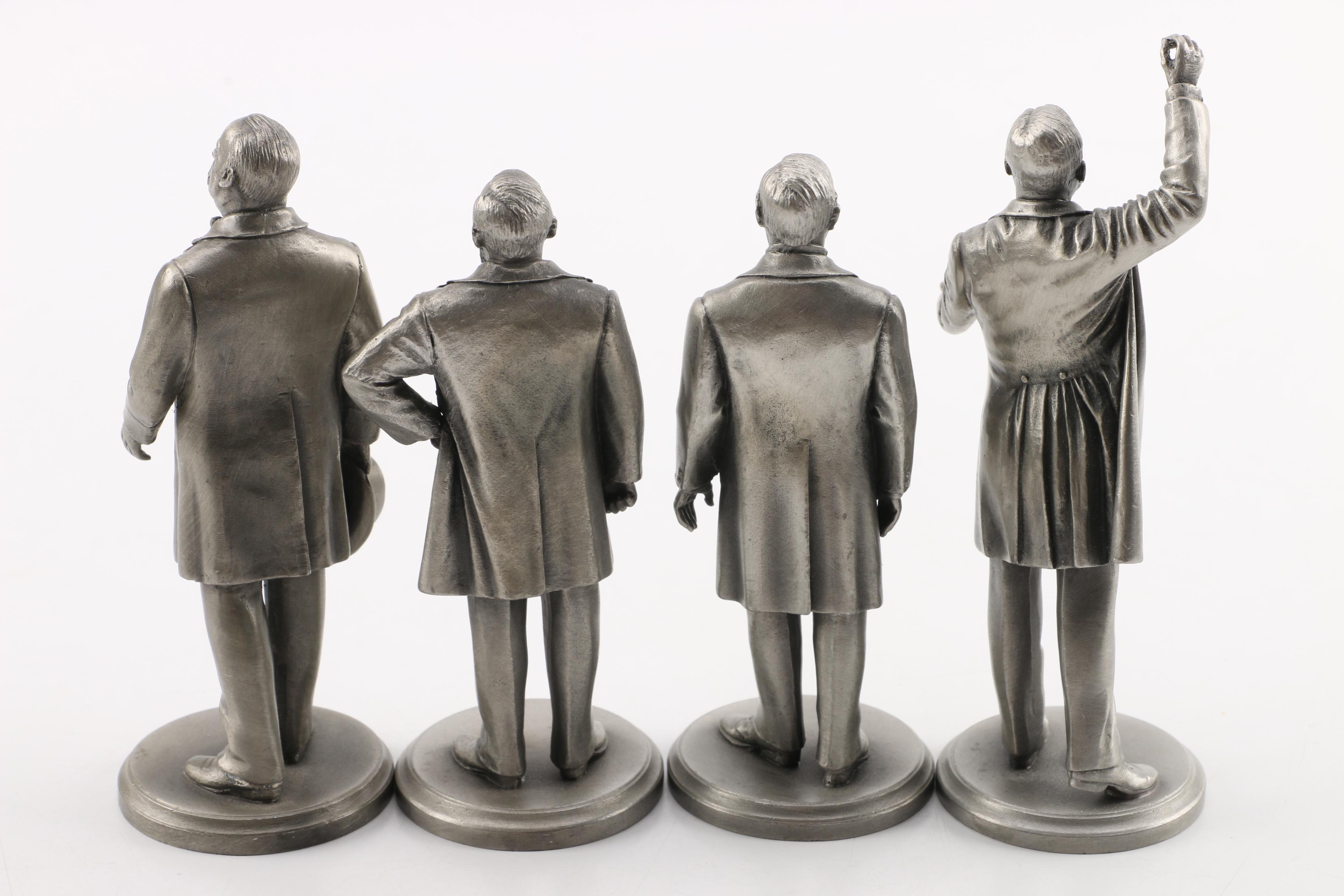 Lance Pewter President Figurines including Cleveland, Harrison, and McKinley