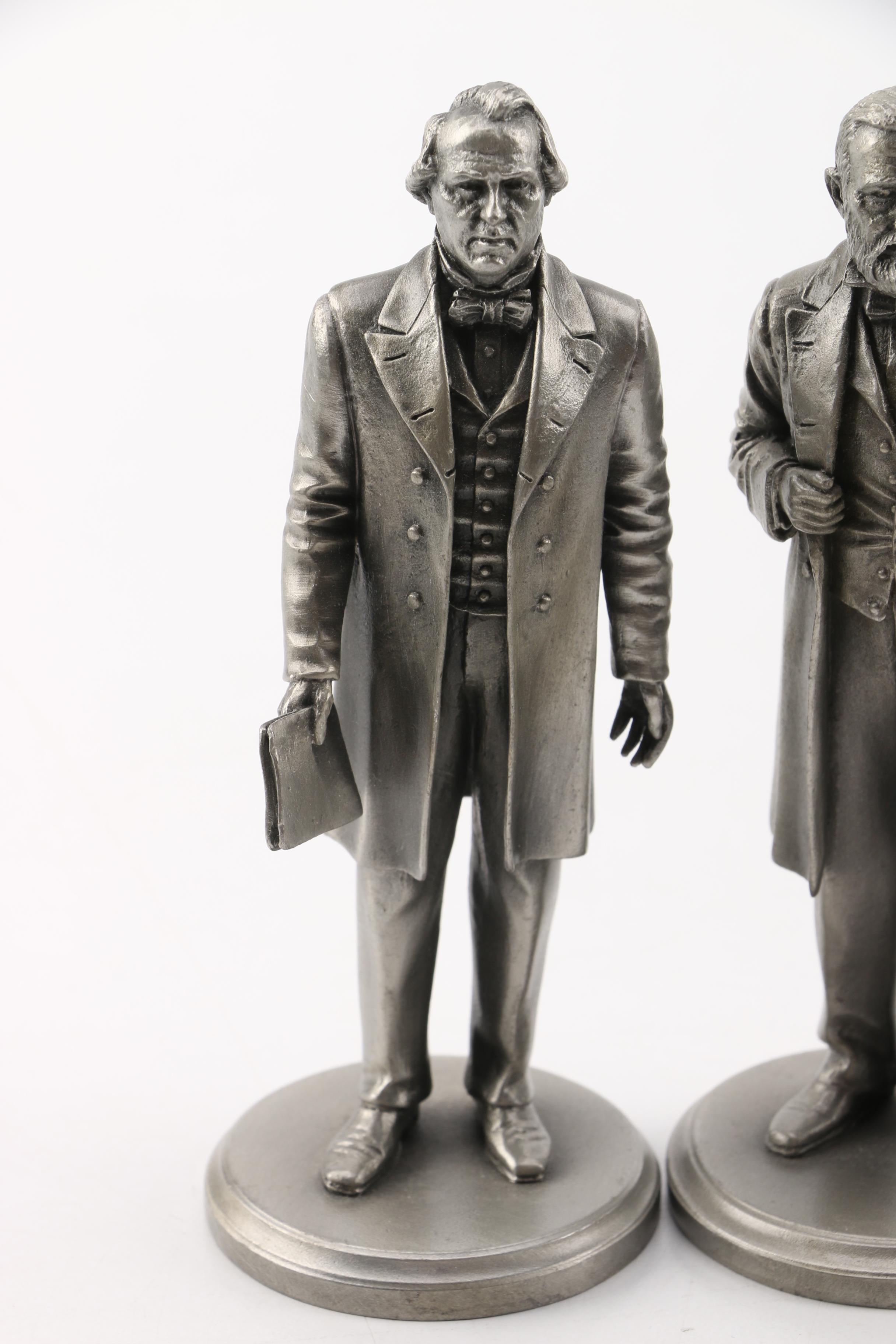 Lance Pewter President Figurines Johnson, Grant, Hayes, Garfield