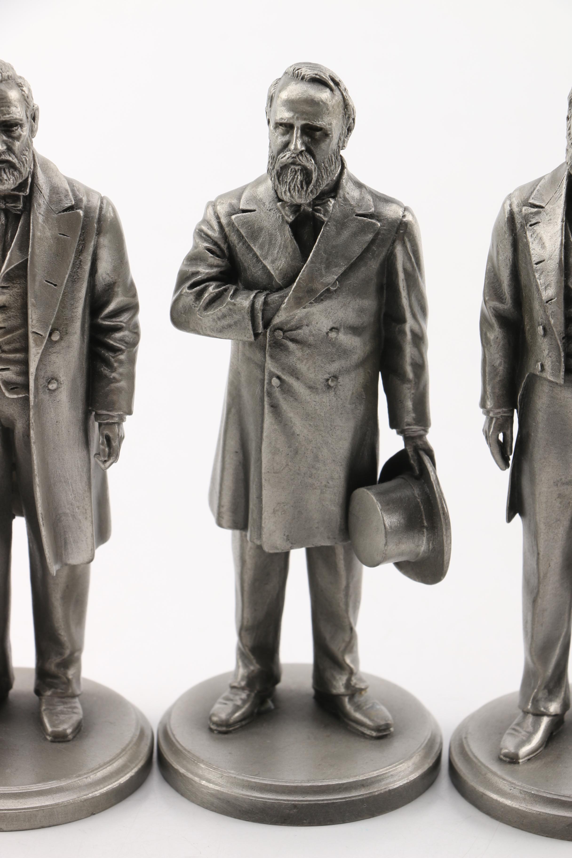 Lance Pewter President Figurines Johnson, Grant, Hayes, Garfield