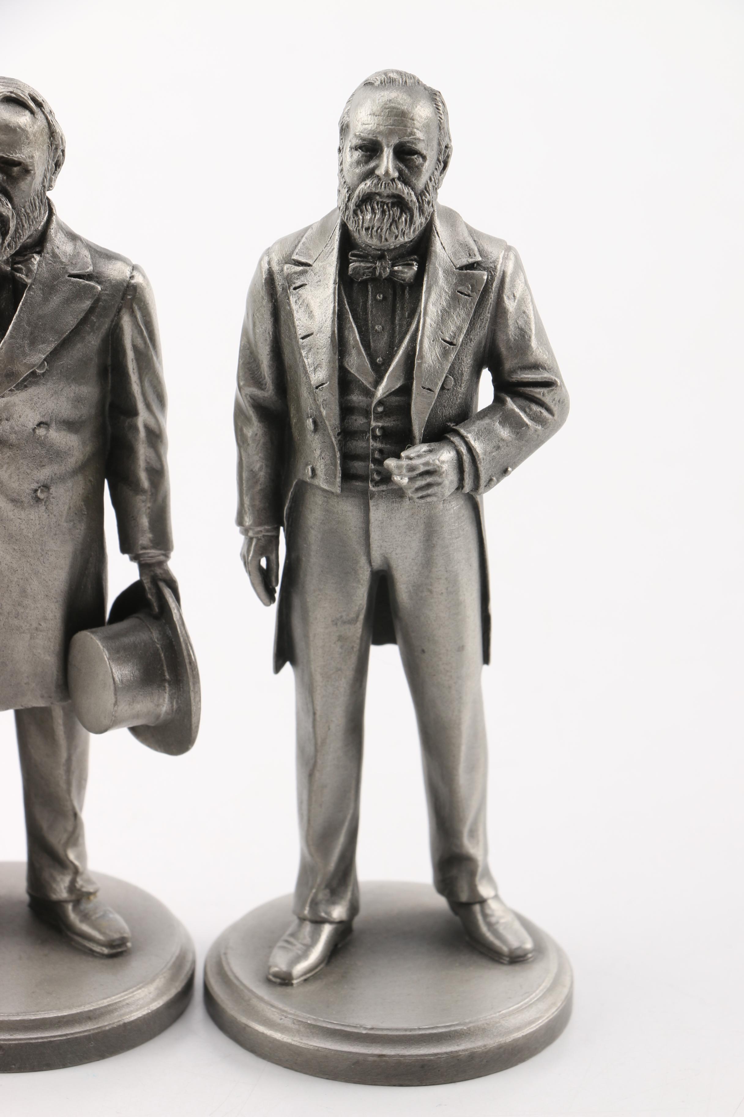 Lance Pewter President Figurines Johnson, Grant, Hayes, Garfield