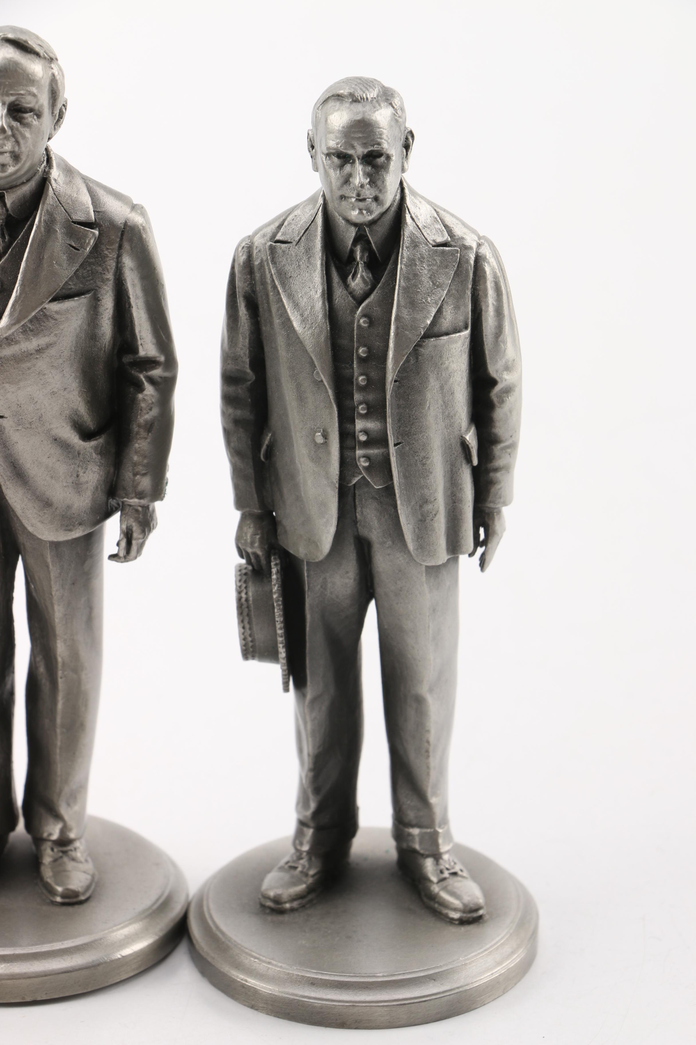 Lance Pewter President Figurines including Taft, Wilson, Harding, and Coolidge