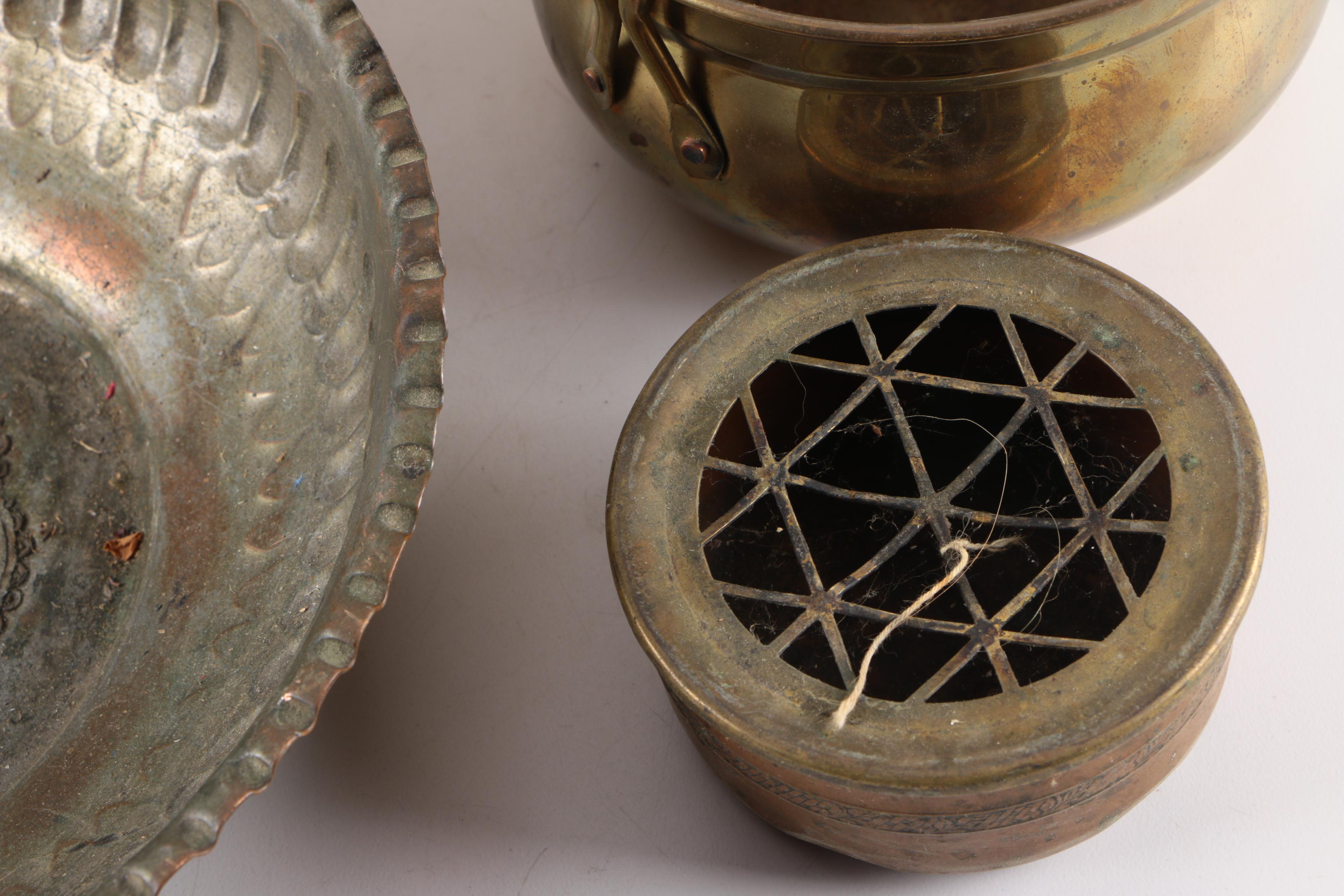 Vintage Copper and Brass Serveware