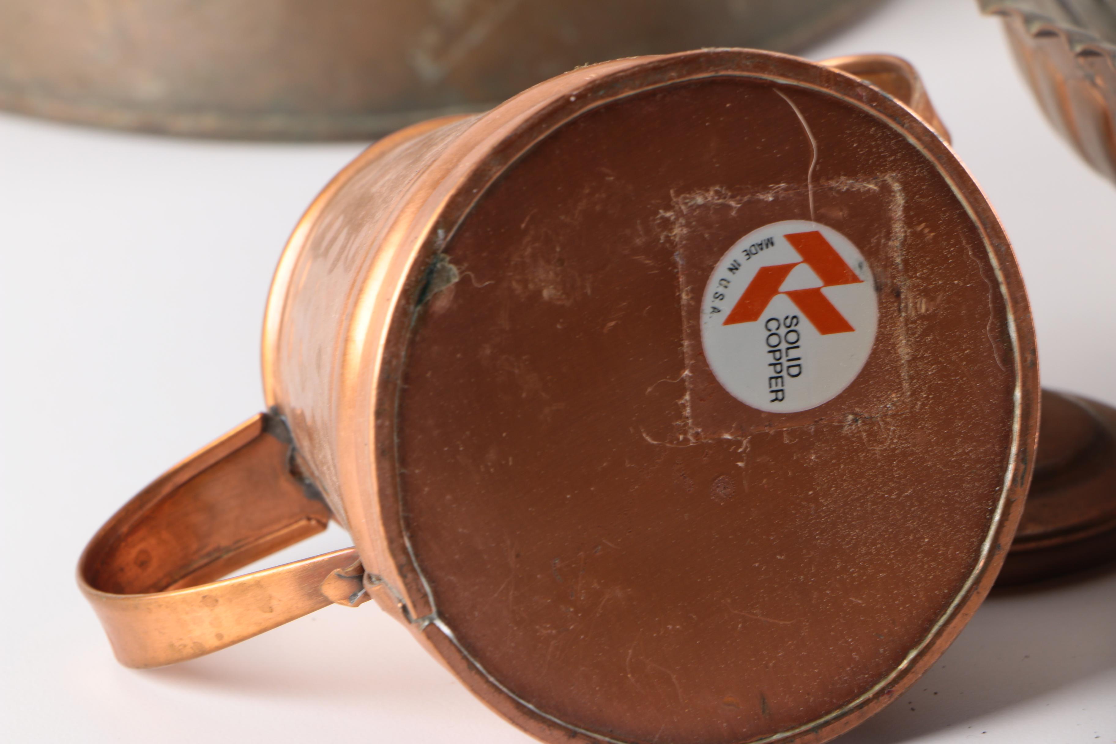 Vintage Copper and Brass Serveware