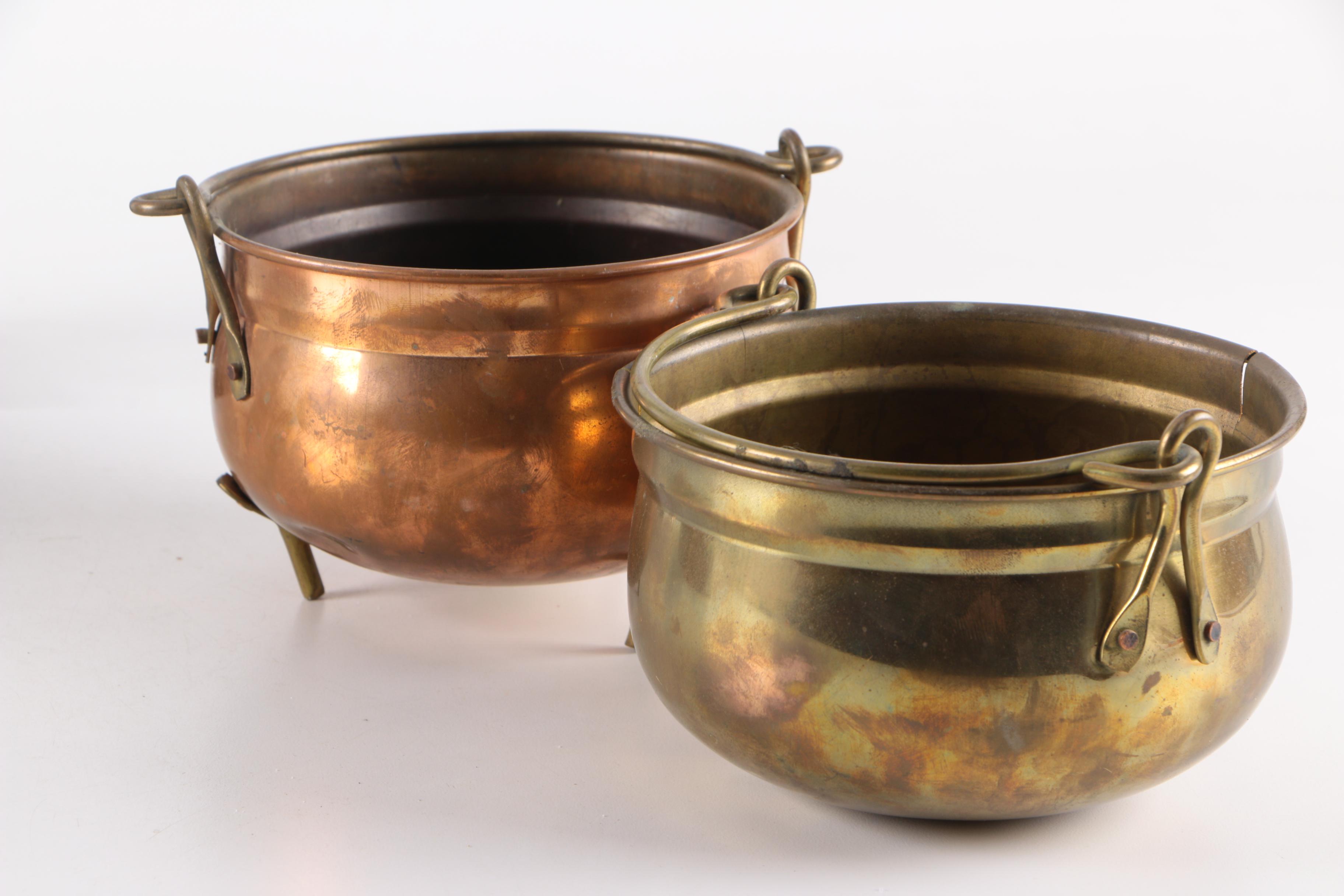 Vintage Copper and Brass Serveware