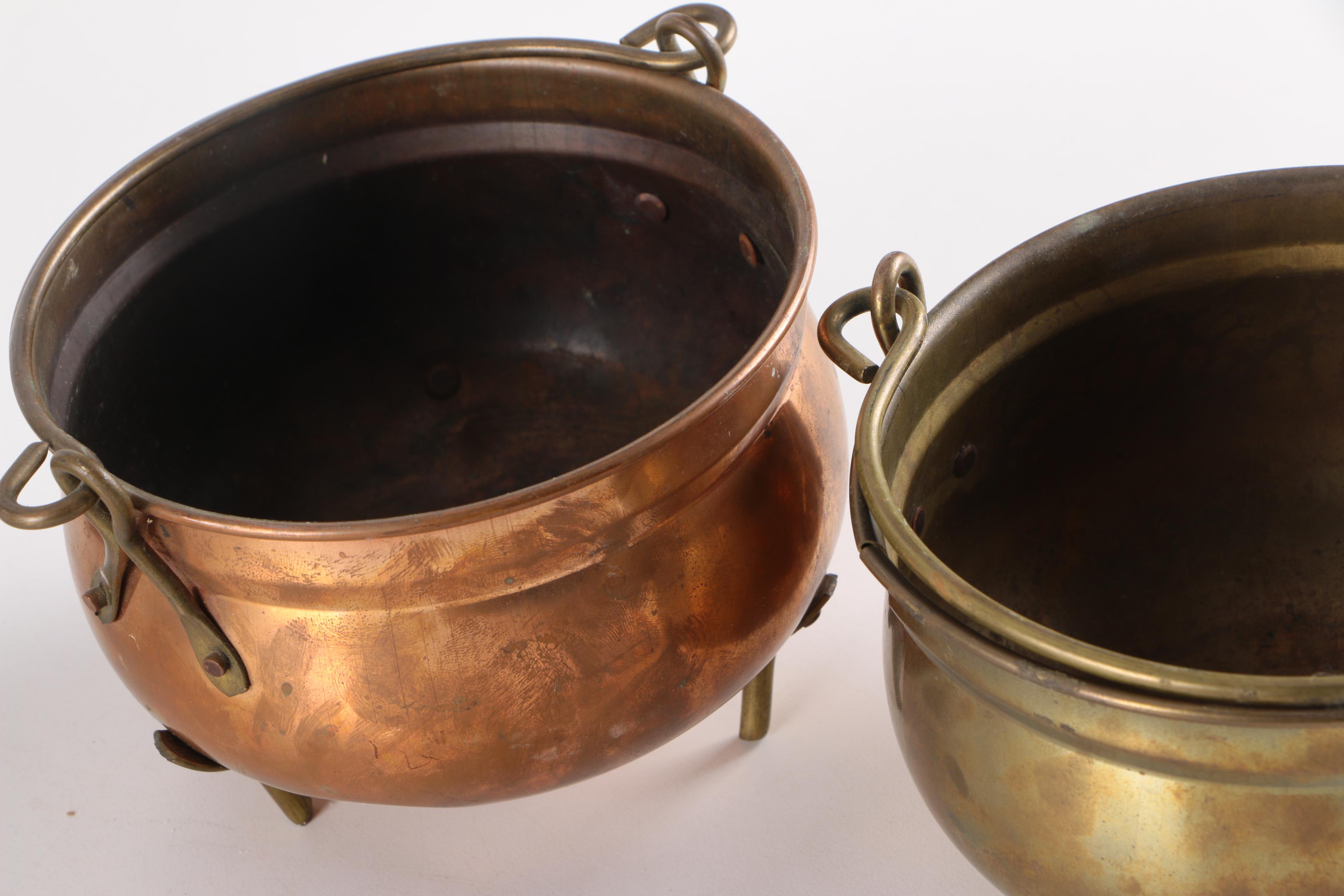 Vintage Copper and Brass Serveware