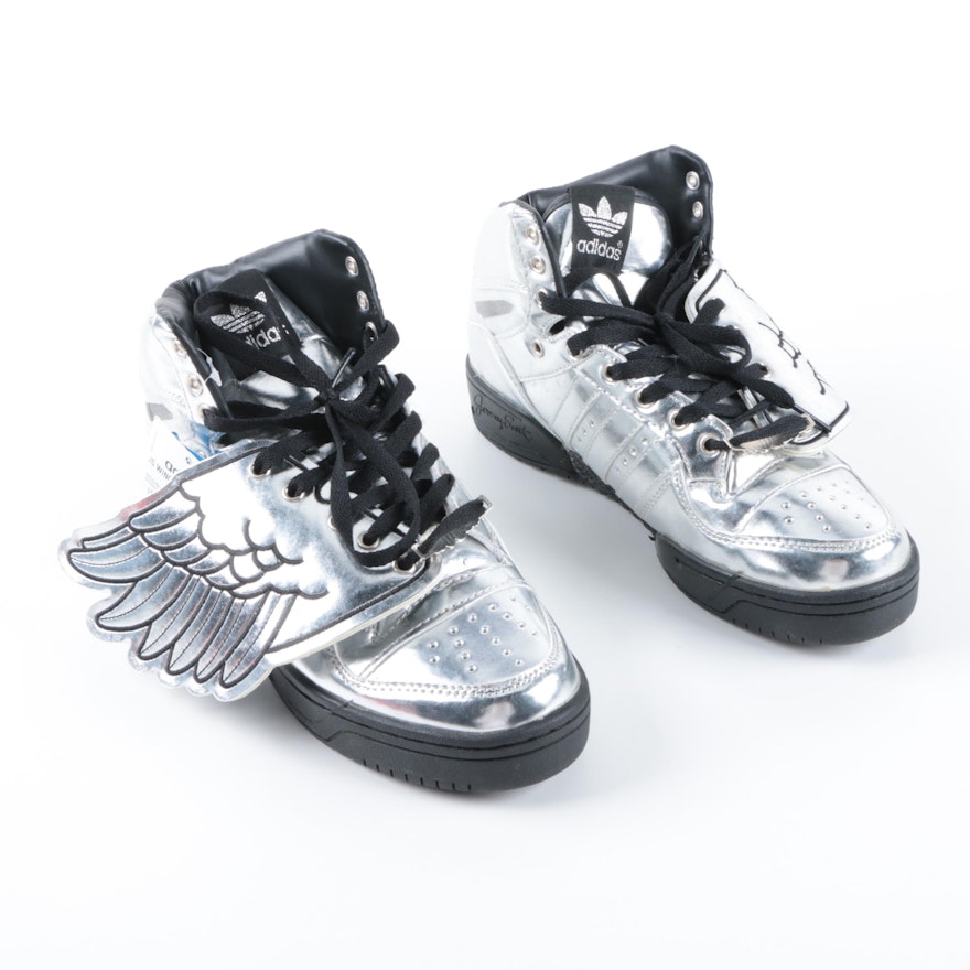 Men's Jeremy Scott For Adidas Wings Sneakers in Silver