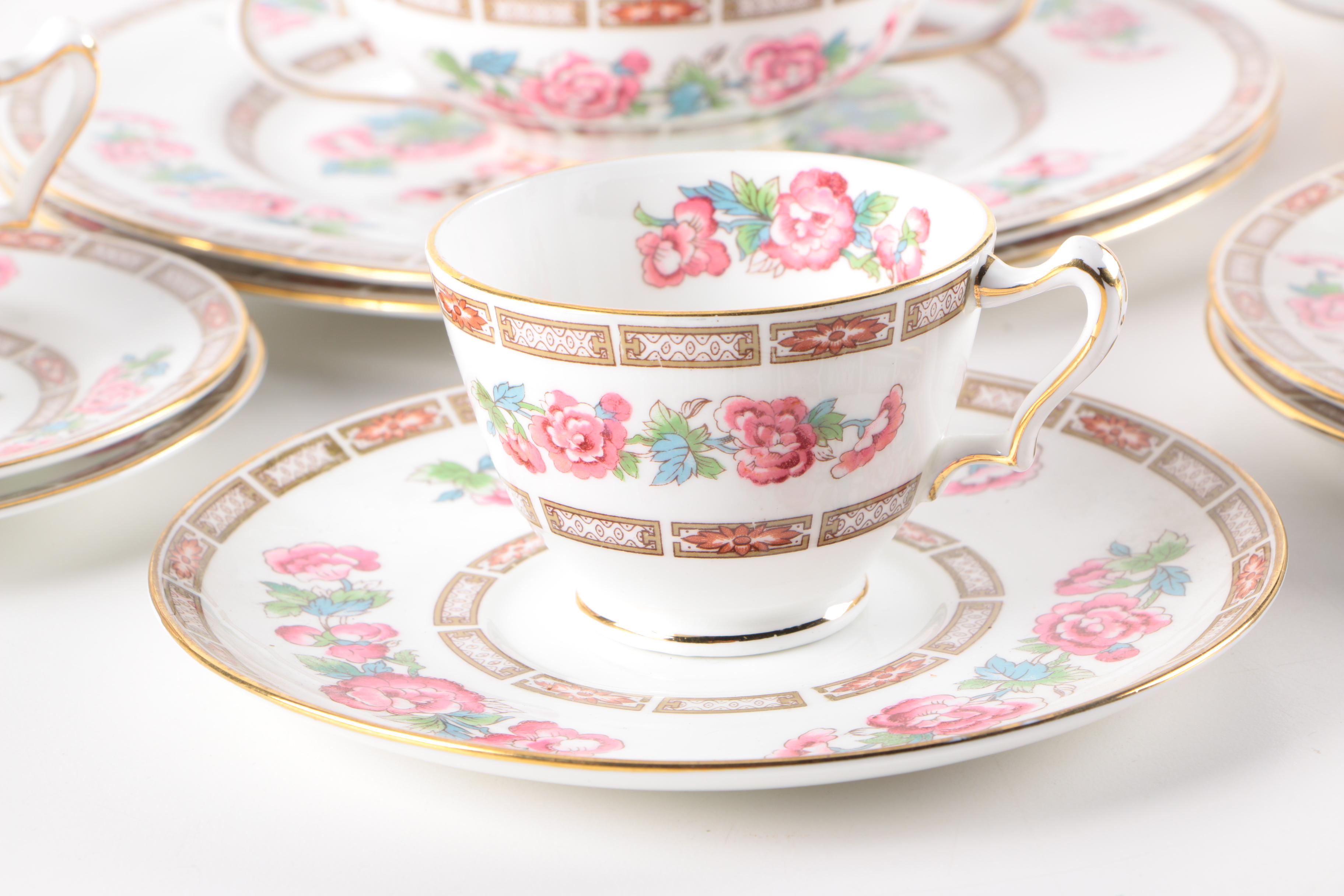 Mid-Century Crown Staffordshire Bone China Tableware