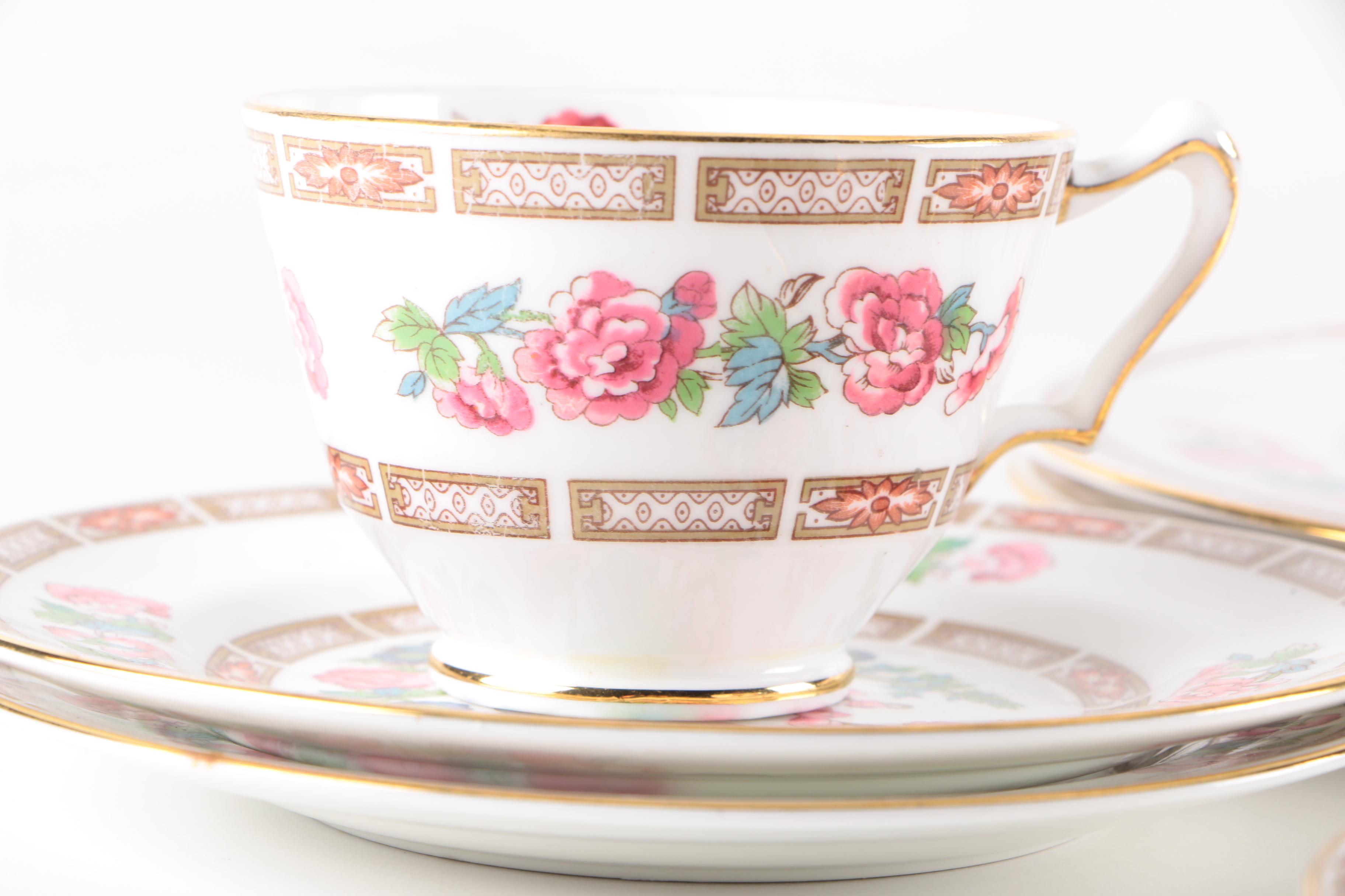 Mid-Century Crown Staffordshire Bone China Tableware