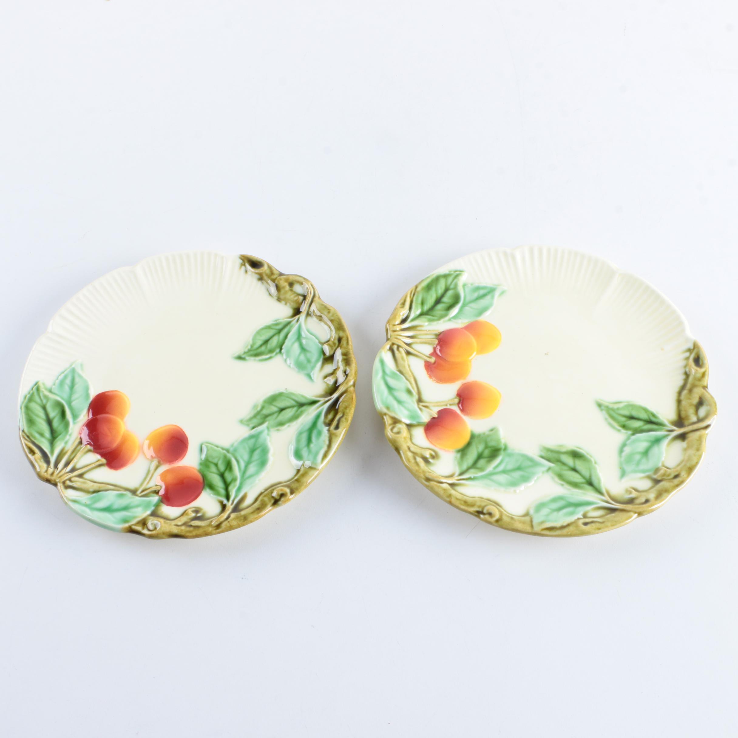 Vintage Czechoslovakian Fruit and Flower Plates