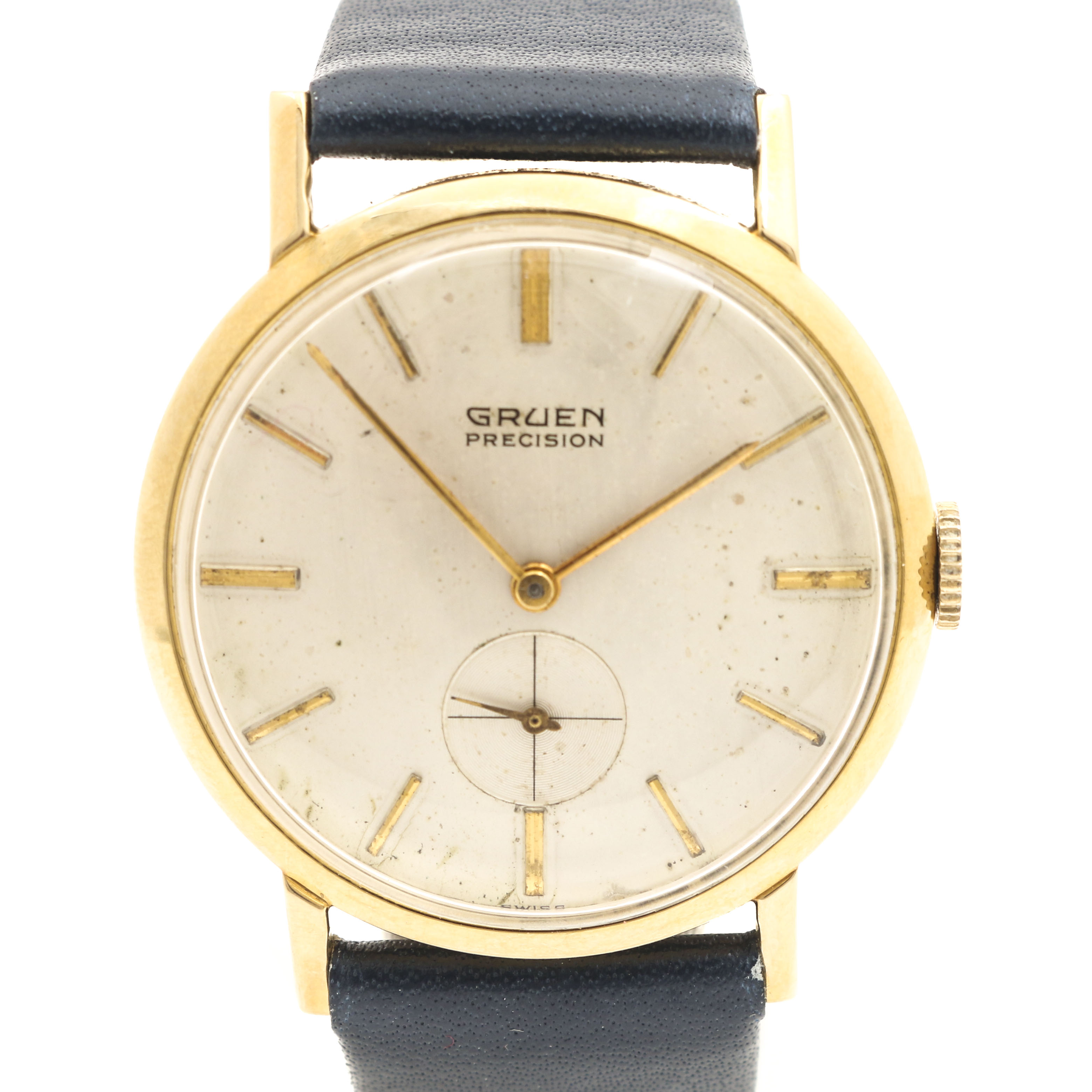 14K Yellow Gold Gruen Precision Watch