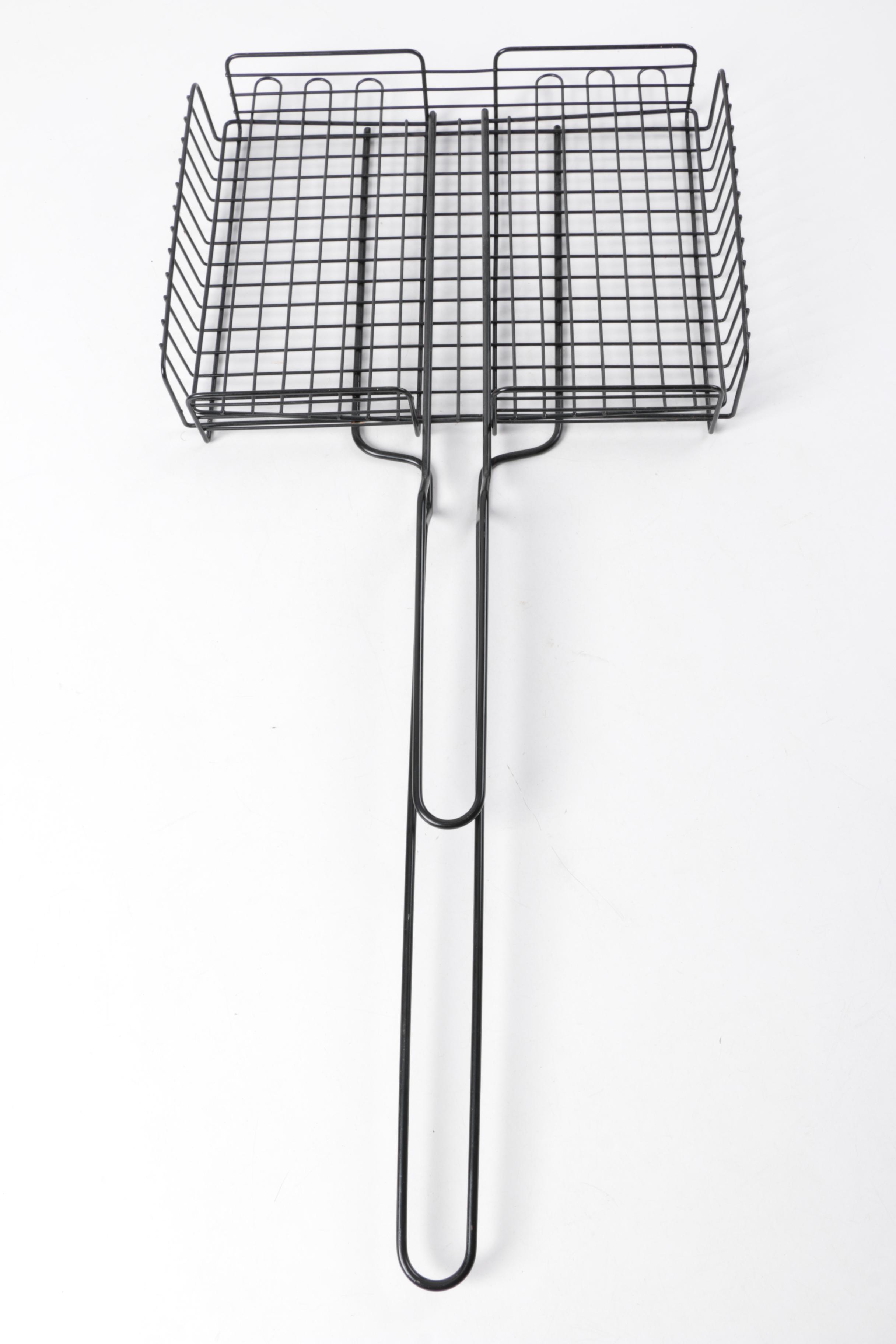 Barbecue Grilling Baskets and Decorative Food Protection Screens