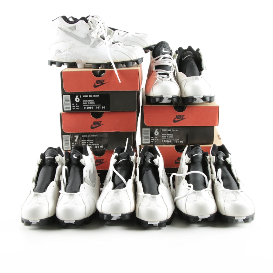 Five Pairs of Women's Nike "Air Circuit" Cleats