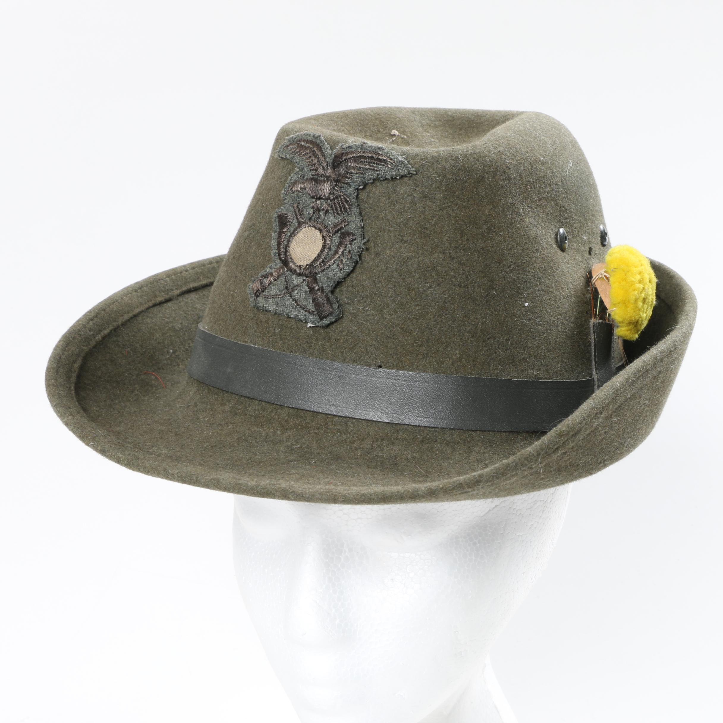 Vintage Police, Knights of Columbus and Green Wool Hat