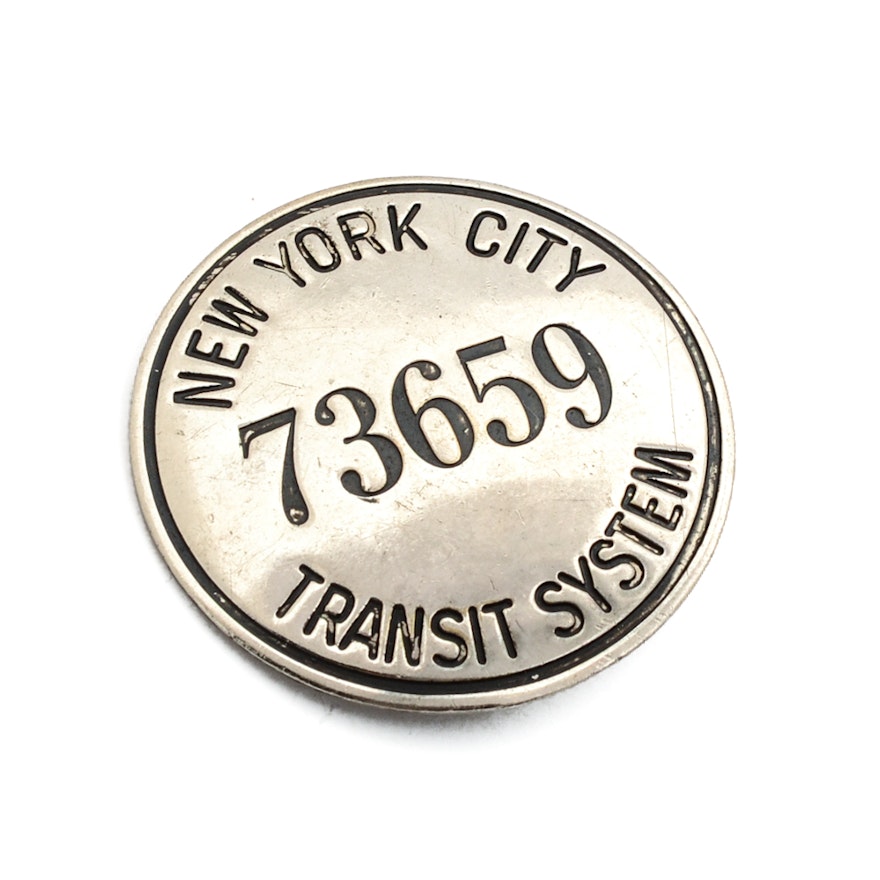 Vintage New York City "Transit System" Services Badge