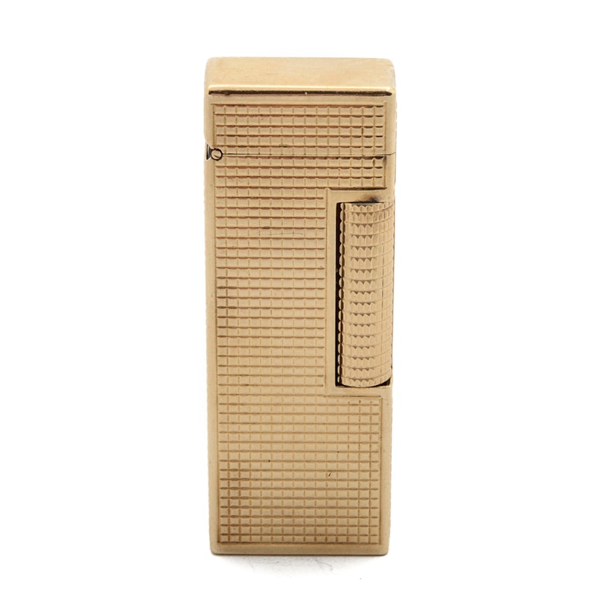 14K Yellow Gold Jacket Dunhill Rollagas Lighter