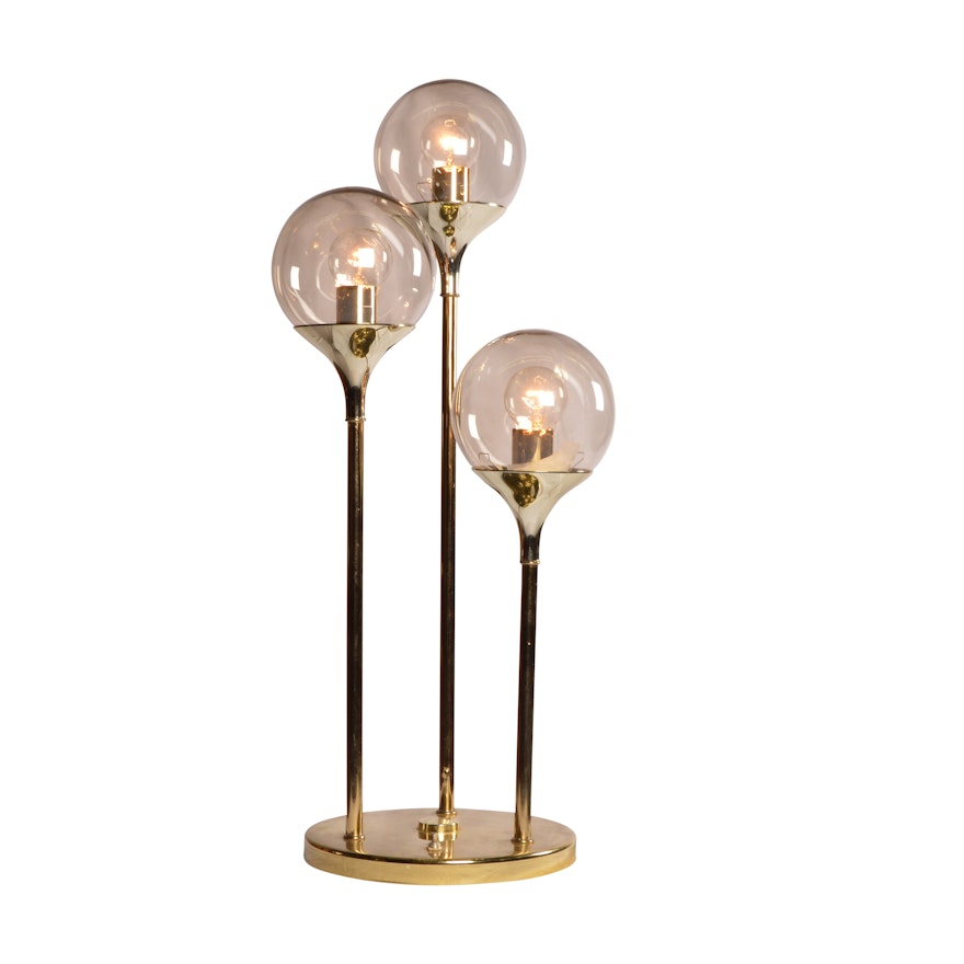 Mid Century Modern Tri Globe Table Lamp