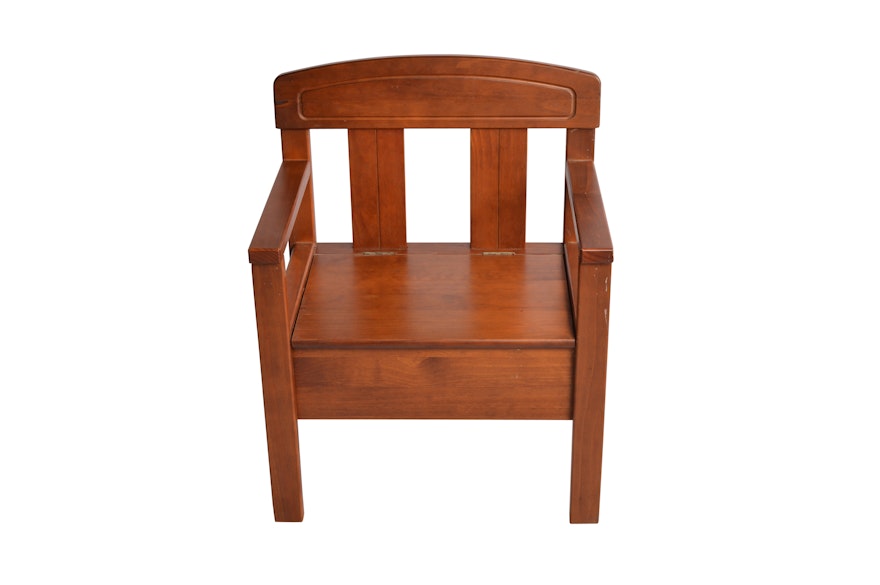 Youth Sized Wooden Chair with Storage Seat